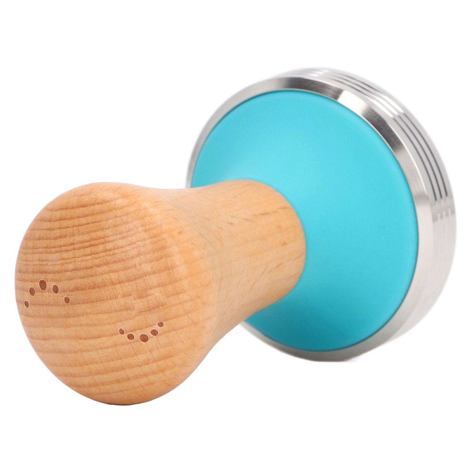 Wooden Coffee Tamper Food Grade Rustproof Easy To Clean Heavy Duty Coffee Tamper with Ergonomic Handle for Baristas Blue 51mm/2.0in - Image 7