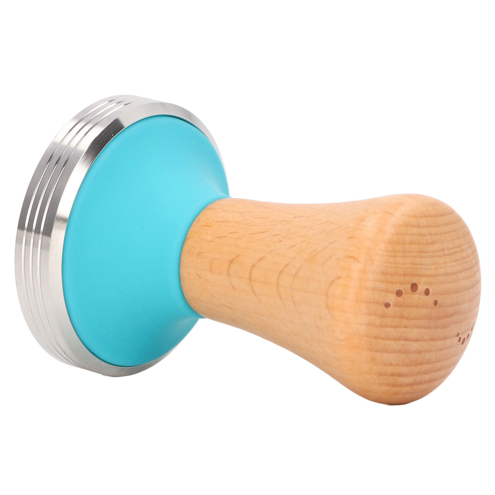 Wooden Coffee Tamper Food Grade Rustproof Easy To Clean Heavy Duty Coffee Tamper with Ergonomic Handle for Baristas Blue 51mm/2.0in - Image 8