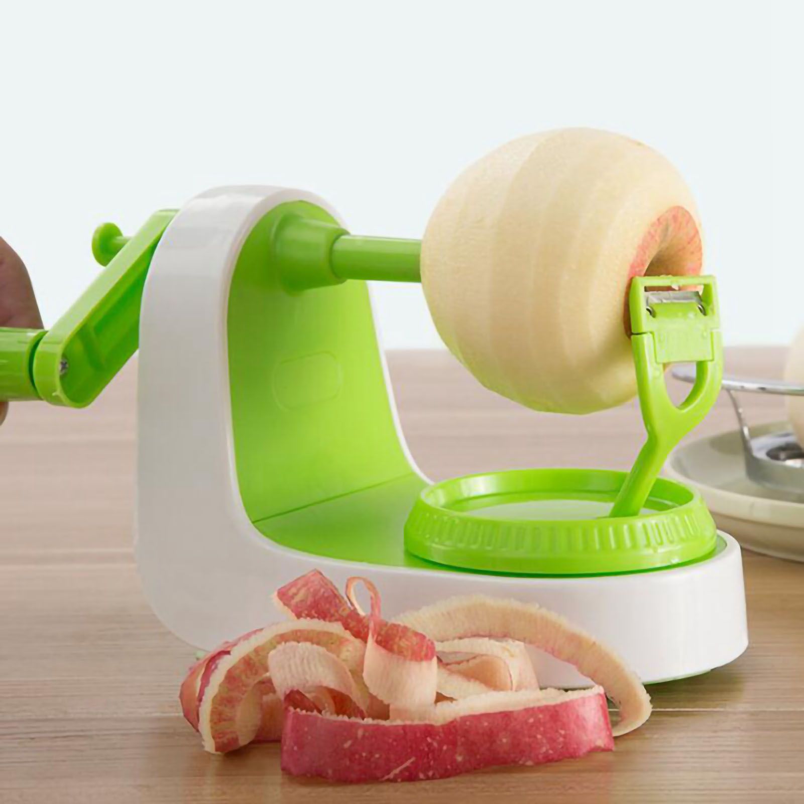 Apple Peeler 360 Degree Rotating Blade Hand Multifunction Fruit Peeler with Base Suction Cup 1pcs Scratcher - Image 3
