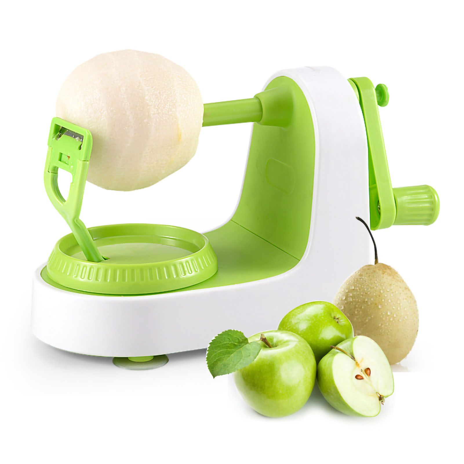 Apple Peeler 360 Degree Rotating Blade Hand Multifunction Fruit Peeler with Base Suction Cup 1pcs Scratcher - Image 5