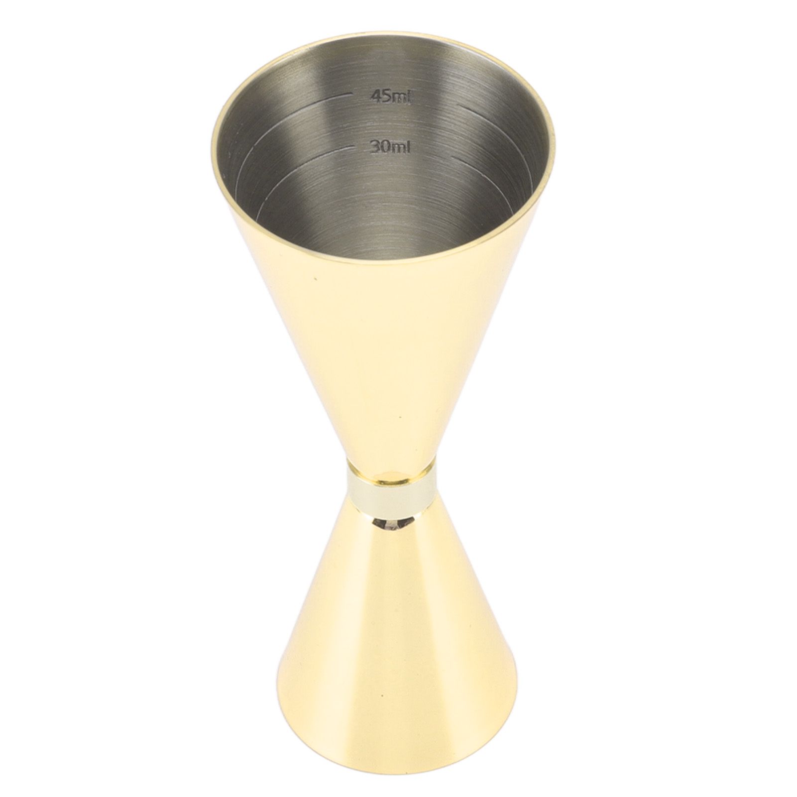 Jigger Stainless Steel 30mm to 60mm Elegant Flexible Jigger Cone for Cocktail Bartending Gold Plating - Image 1