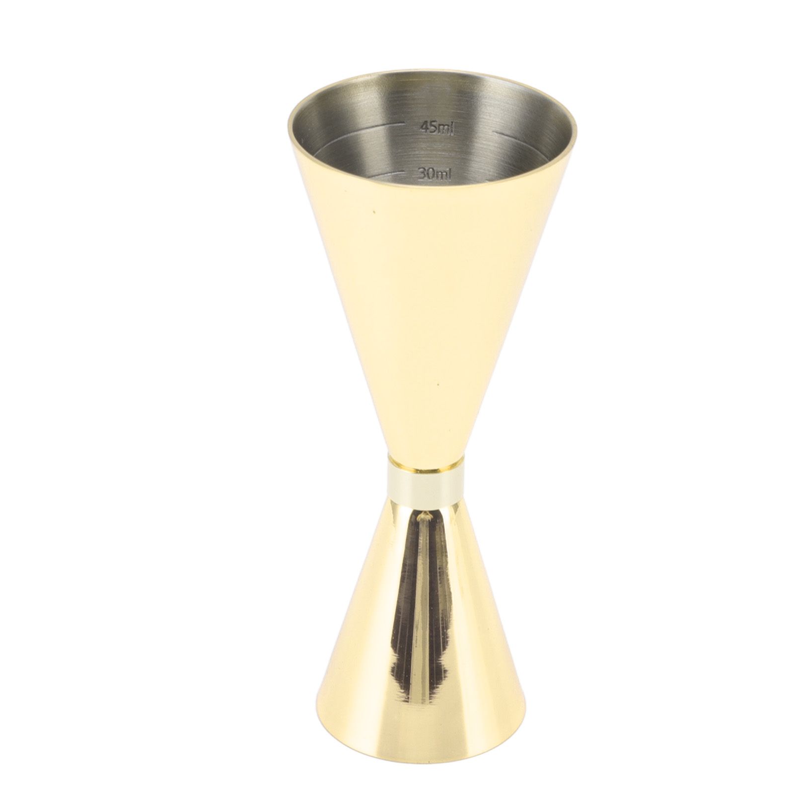 Jigger Stainless Steel 30mm to 60mm Elegant Flexible Jigger Cone for Cocktail Bartending Gold Plating - Image 2