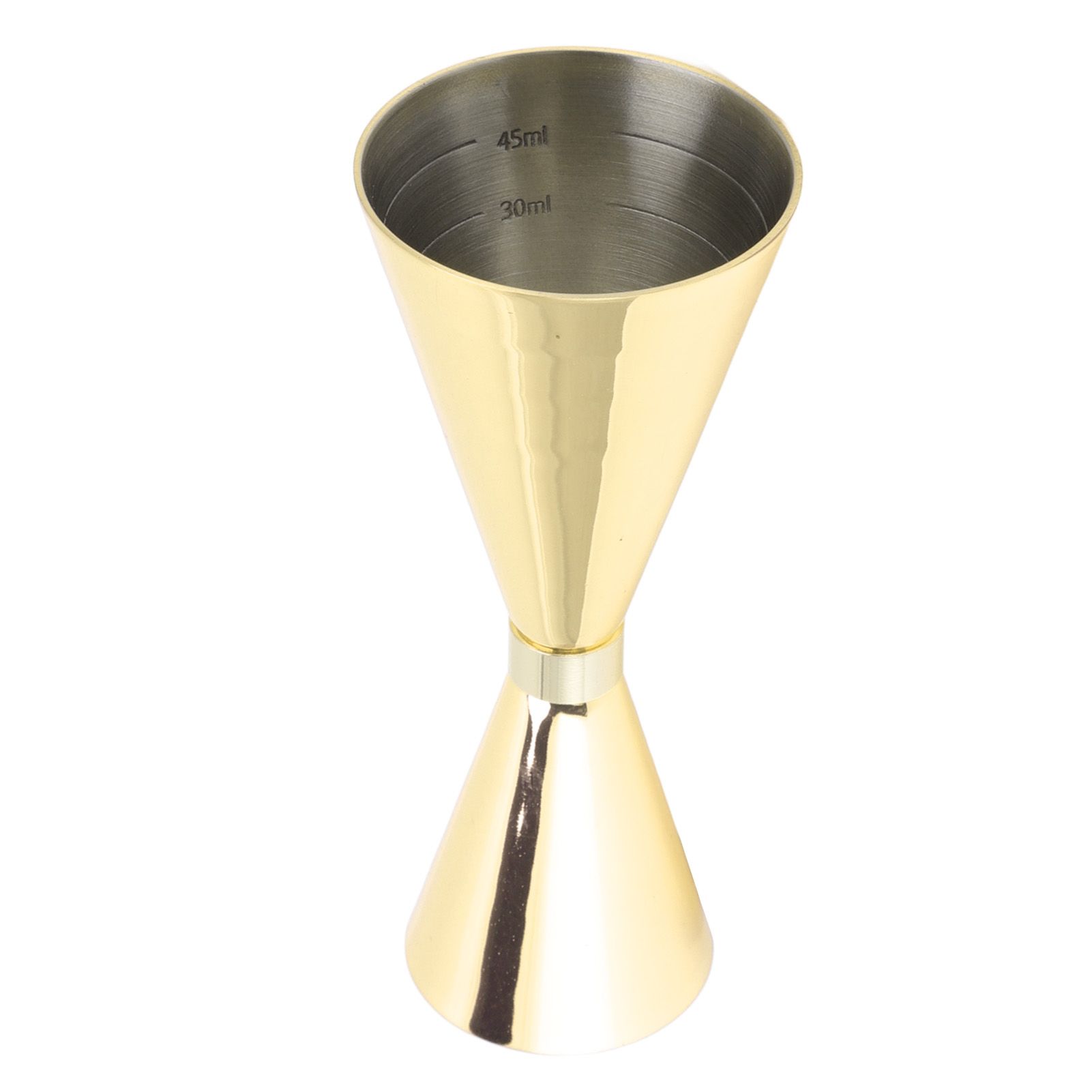 Jigger Stainless Steel 30mm to 60mm Elegant Flexible Jigger Cone for Cocktail Bartending Gold Plating - Image 4