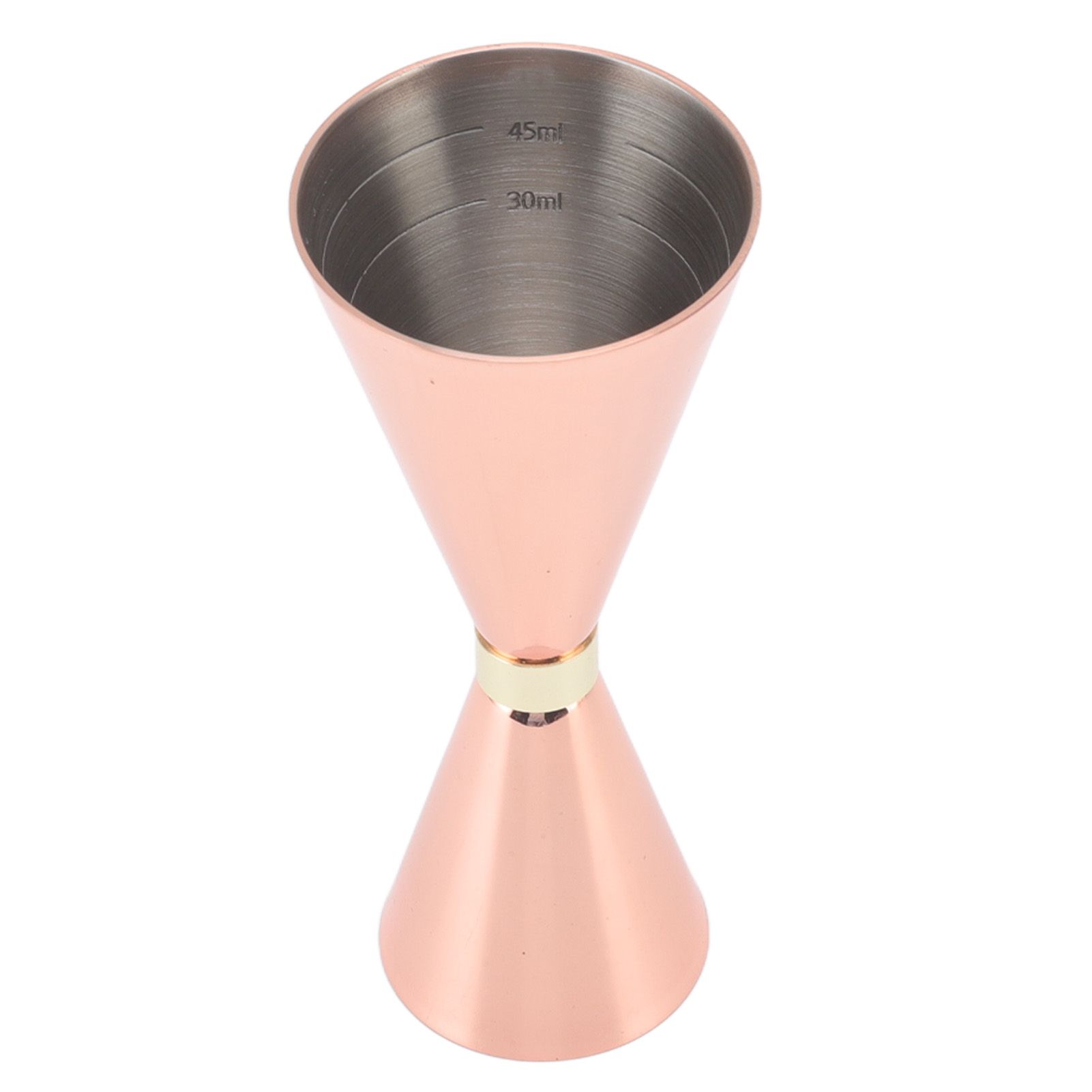 Jigger Stainless Steel 30mm to 60mm Elegant Flexible Jigger Cone for Cocktail Bartending Copper Plating - Image 1