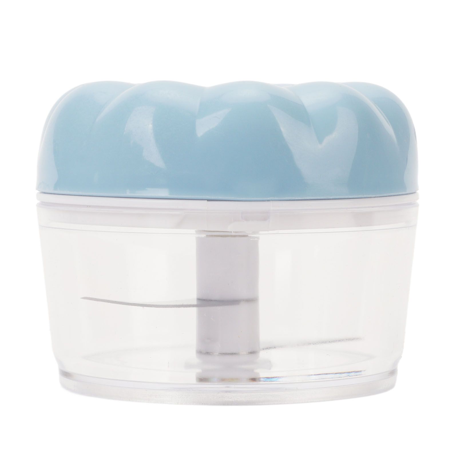 Garlic Chopper Manual Mini Safe Multipurpose Transparent Garlic Mincer with Drawstring for Kitchen Blue - Image 2