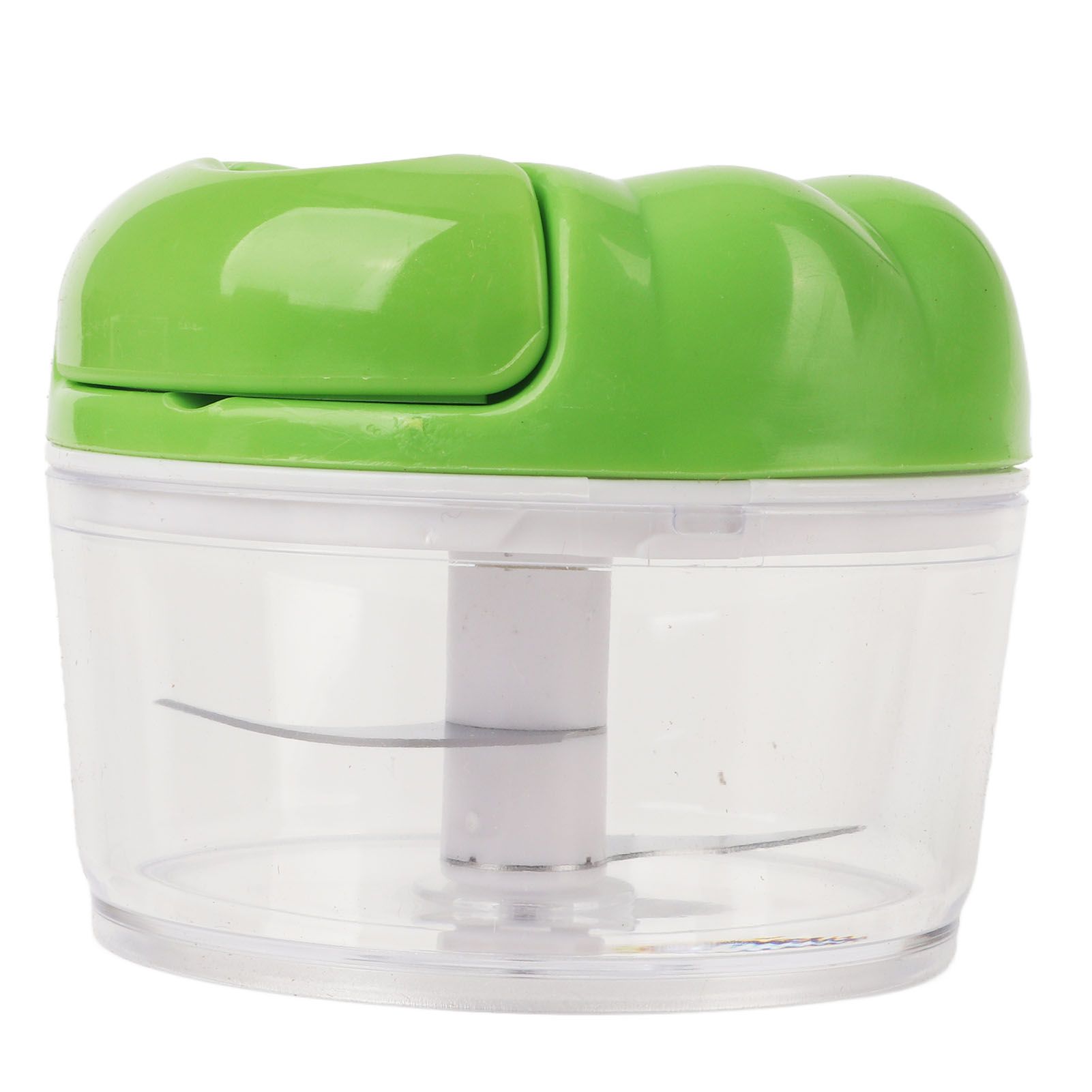 Garlic Chopper Manual Mini Safe Multipurpose Transparent Garlic Mincer with Drawstring for Kitchen Green - Image 2