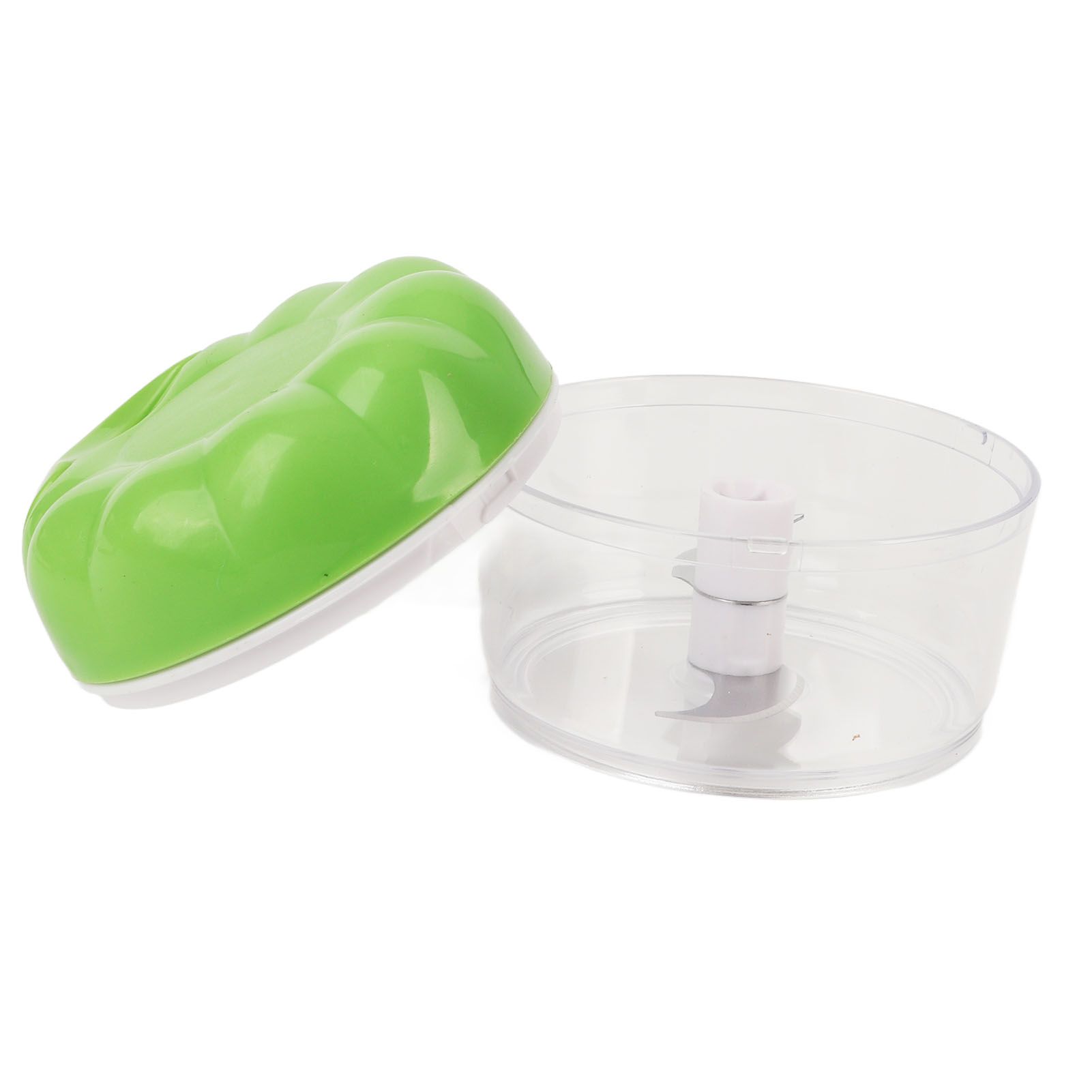Garlic Chopper Manual Mini Safe Multipurpose Transparent Garlic Mincer with Drawstring for Kitchen Green - Image 3