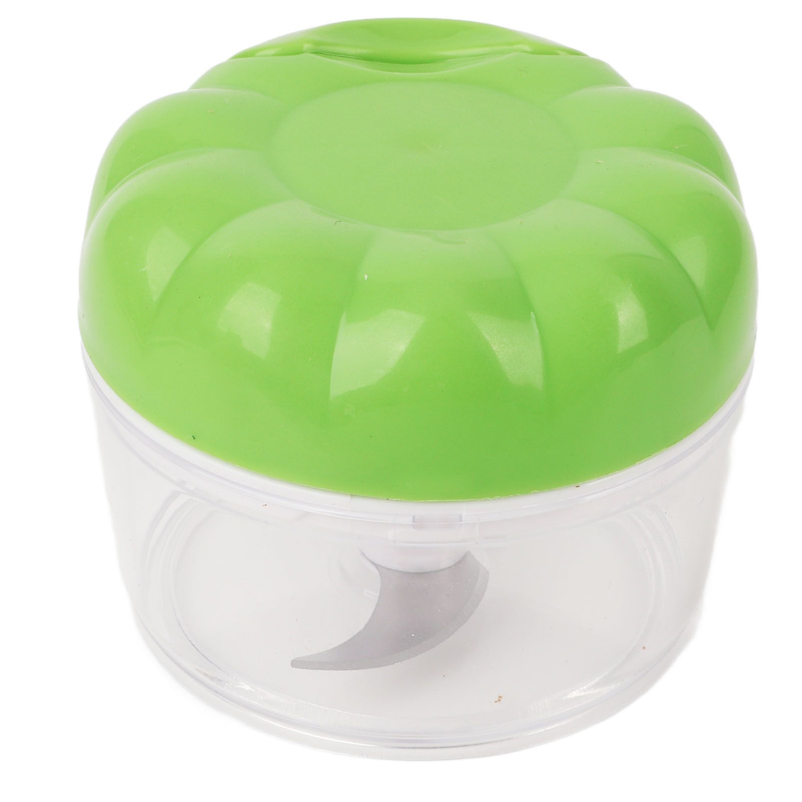 Garlic Chopper Manual Mini Safe Multipurpose Transparent Garlic Mincer with Drawstring for Kitchen Green - Image 4