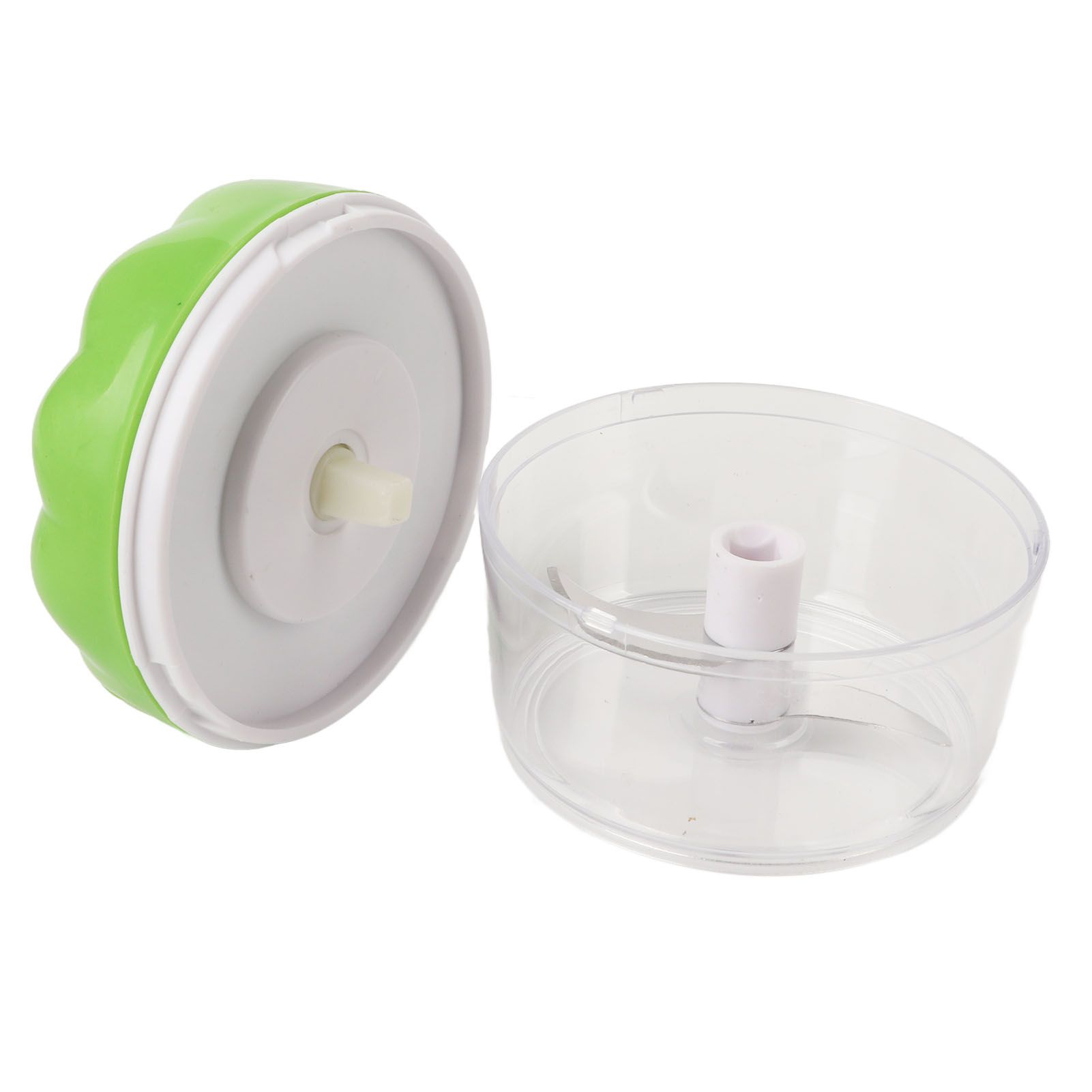 Garlic Chopper Manual Mini Safe Multipurpose Transparent Garlic Mincer with Drawstring for Kitchen Green - Image 6