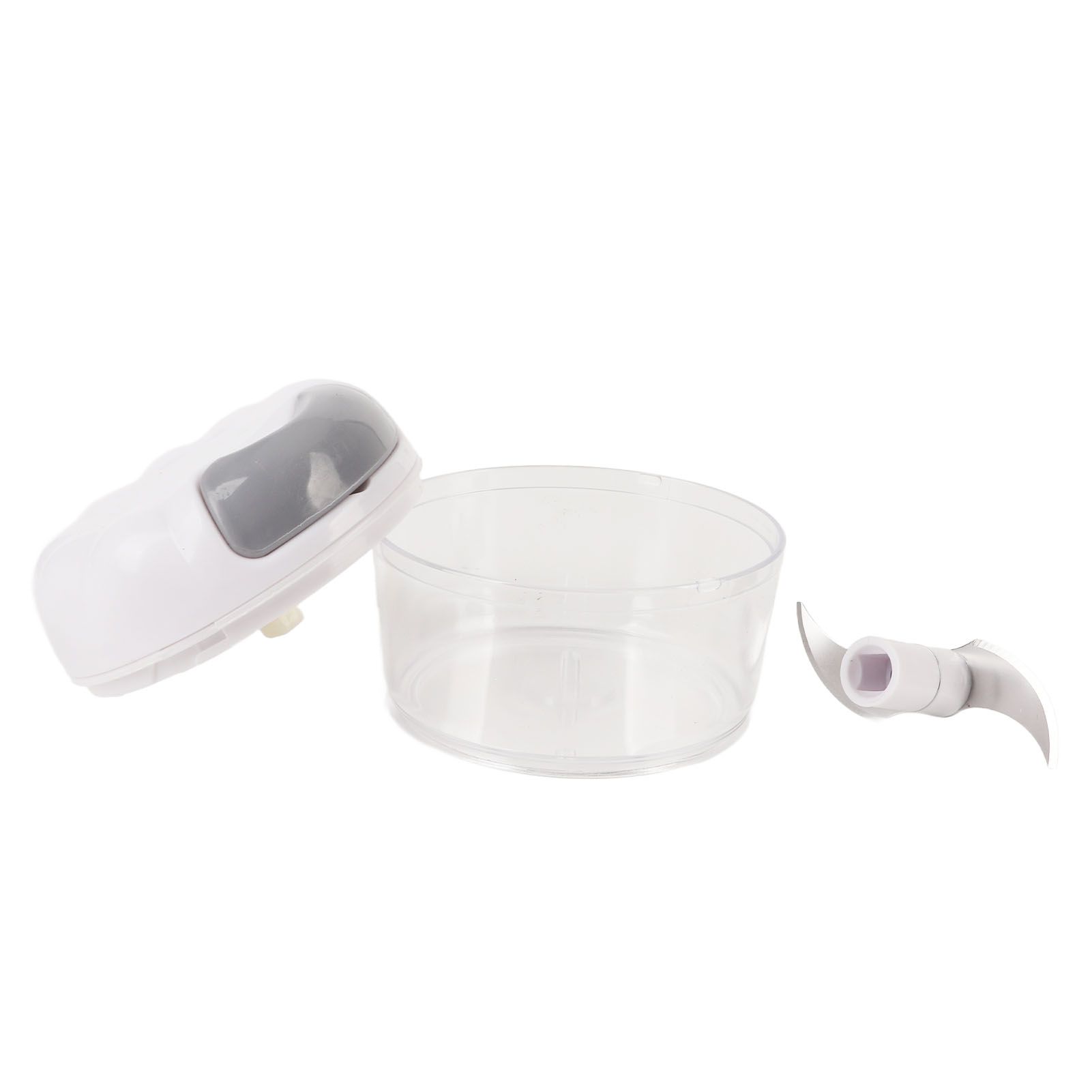 Garlic Chopper Manual Mini Safe Multipurpose Transparent Garlic Mincer with Drawstring for Kitchen White - Image 4