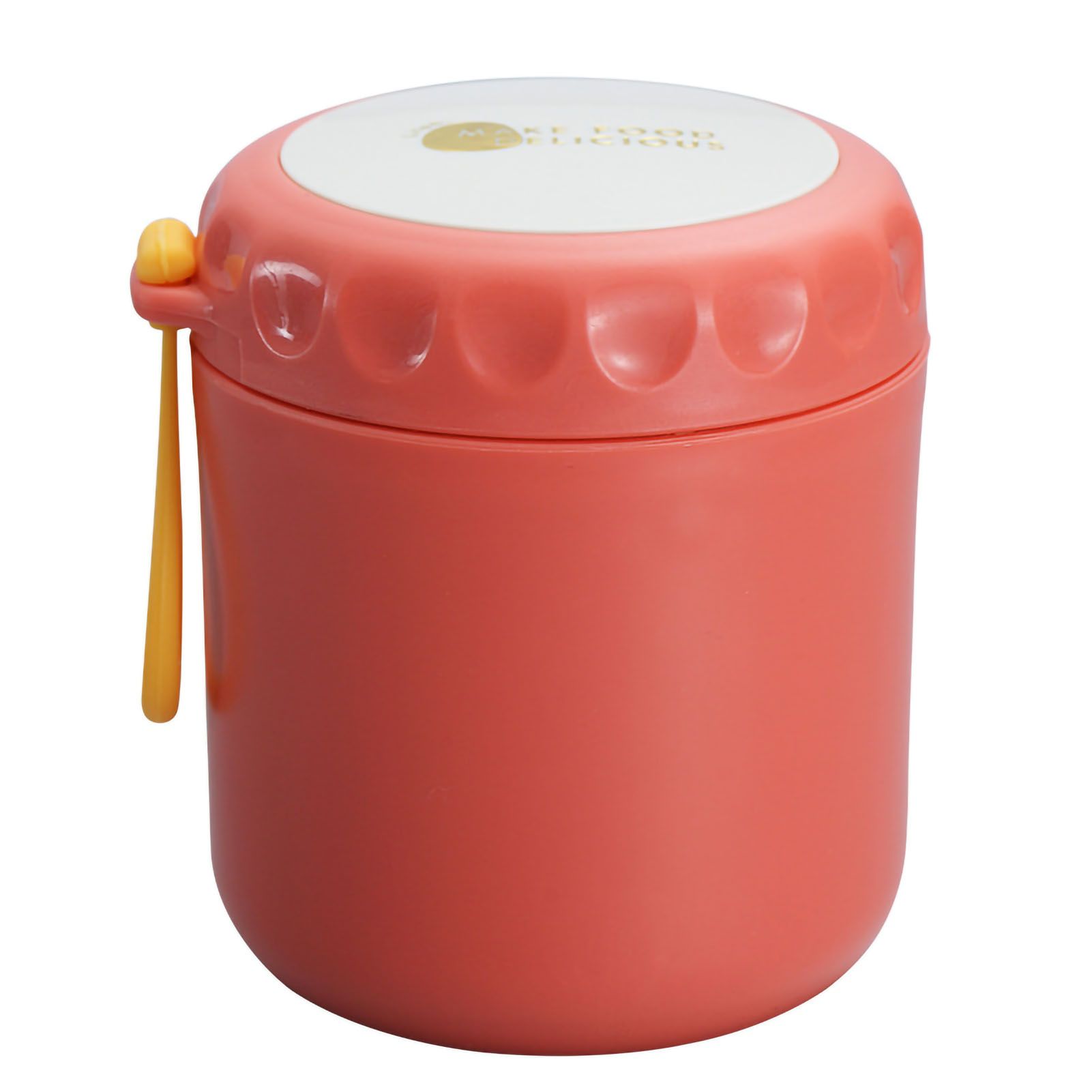 Thermal Insulated Food Jar Good Sealing Leakproof Food Grade Material Stainless Steel Soup Cup for Home Office School Stainless Steel Red - Image 1