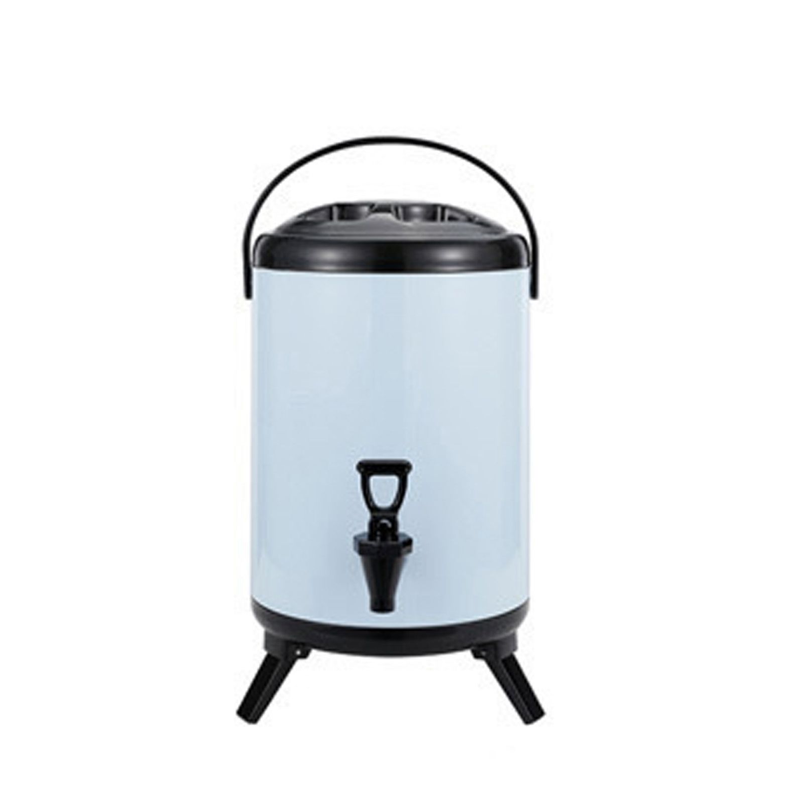 Insulated Hot and Cold Beverage Dispenser Bucket Stainless Steel Beverage Dispenser with Spigot for Milk Tea 8L Light Blue - Image 1