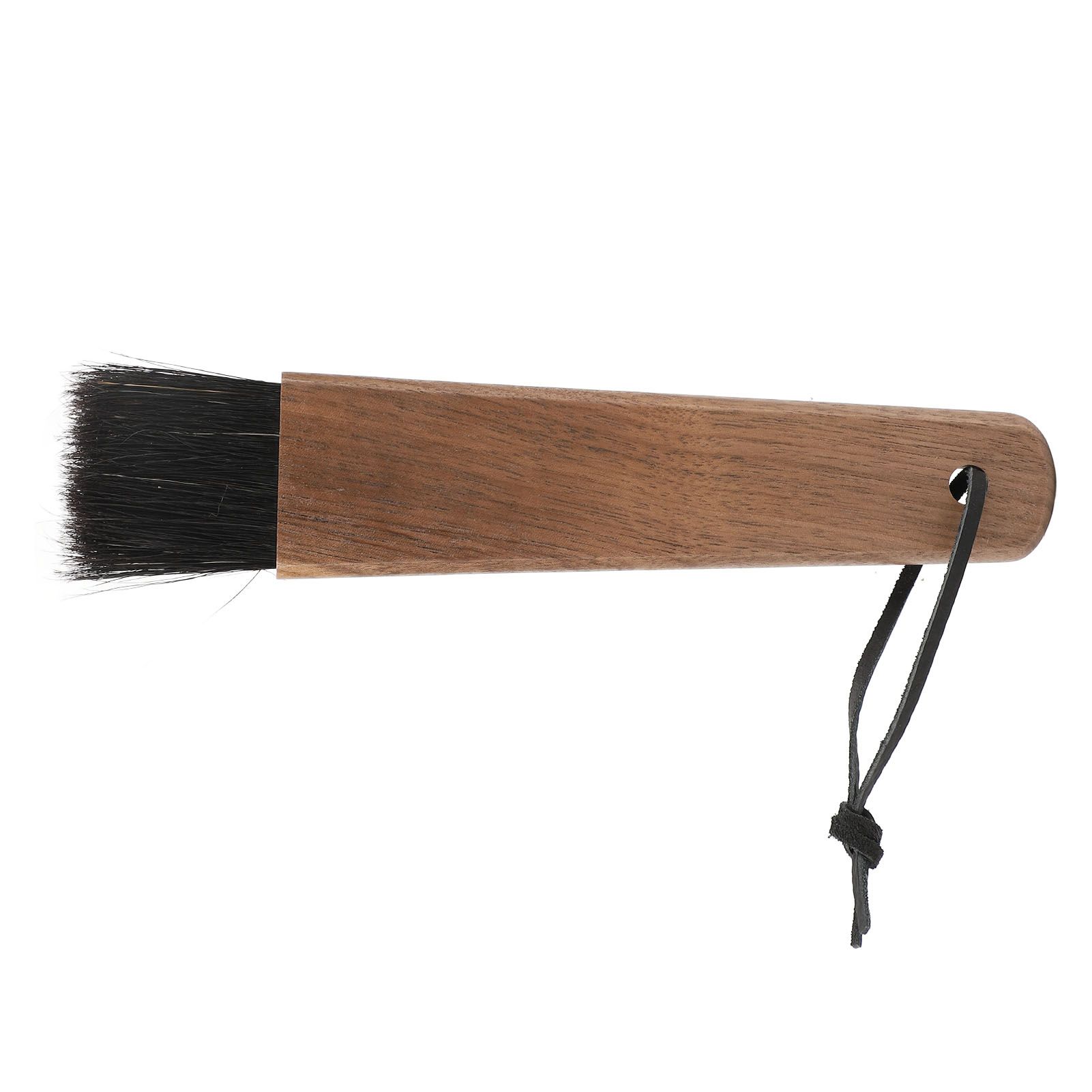 Coffee Grinder Brush Soft Bristles Long Handle Coffee Machine Cleaning Tool for Home Cafe Cups Mugs Walnut Wood Black Bristles - Image 8