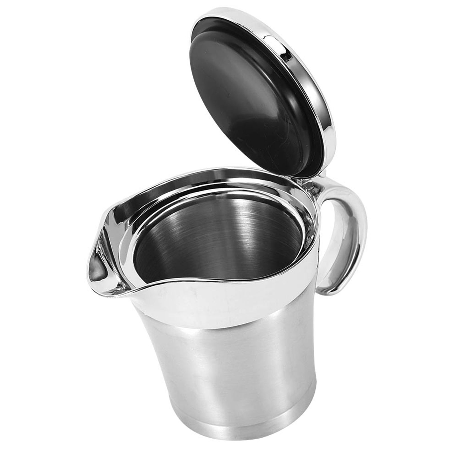 750ML Gravy Boat 304 Stainless Steel Sauce Jug Double Walled Steak Sauce Pot with Lid - Image 4