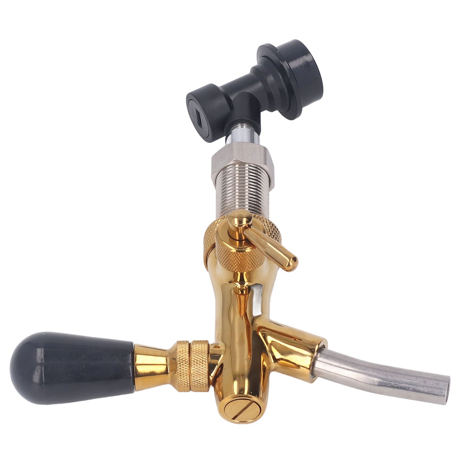 G5/8 Beer Faucet Brass Stainless Steel Beer Faucet Adjustable Beer Tap with Quick Connector - Image 7