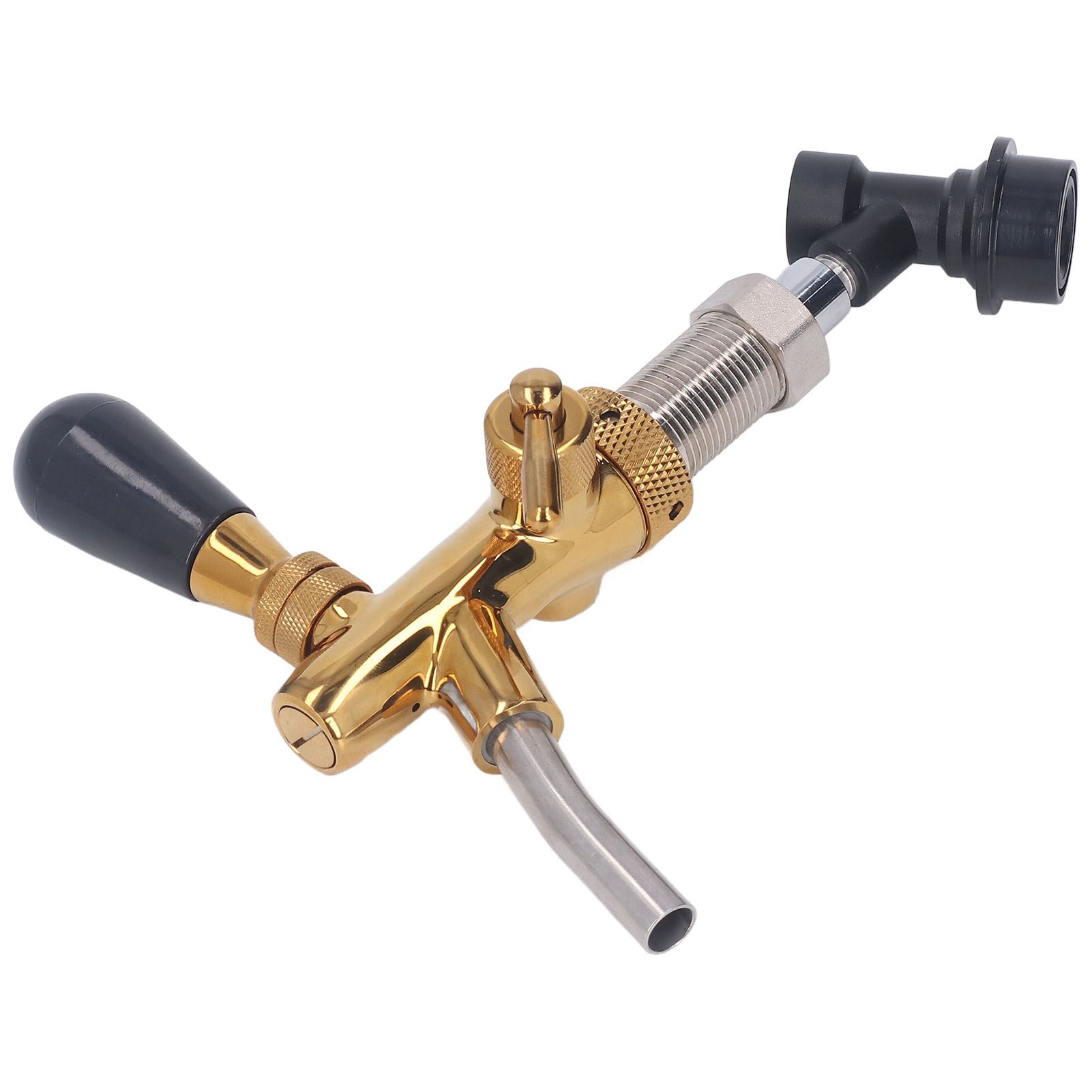 G5/8 Beer Faucet Brass Stainless Steel Beer Faucet Adjustable Beer Tap with Quick Connector - Image 8