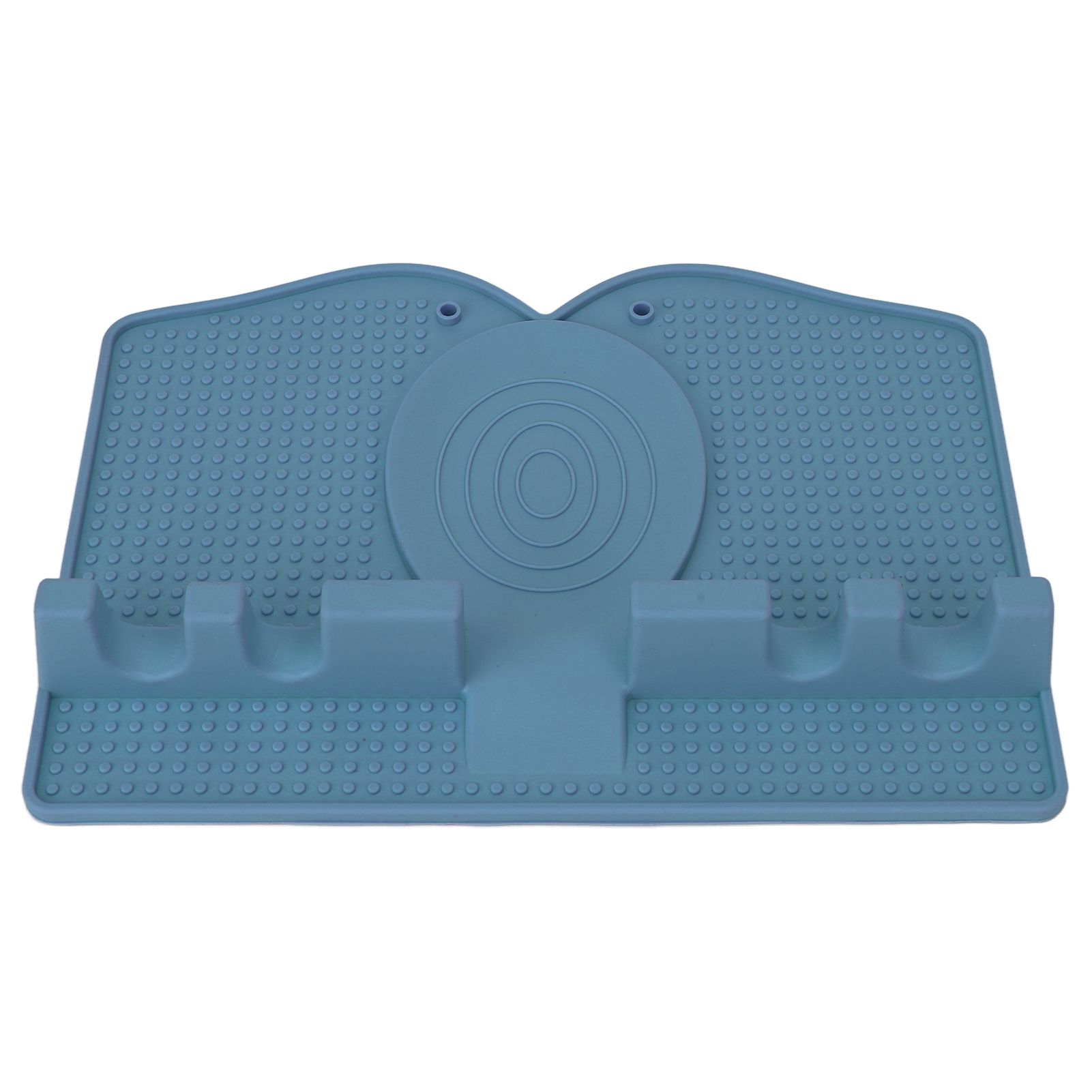 Silicone Utensil Rest Heat Resistant Non Slip Silicone Utensil Holder with Drip Pad for Kitchen Utensil Spoons Tongs Dark Blue - Image 6