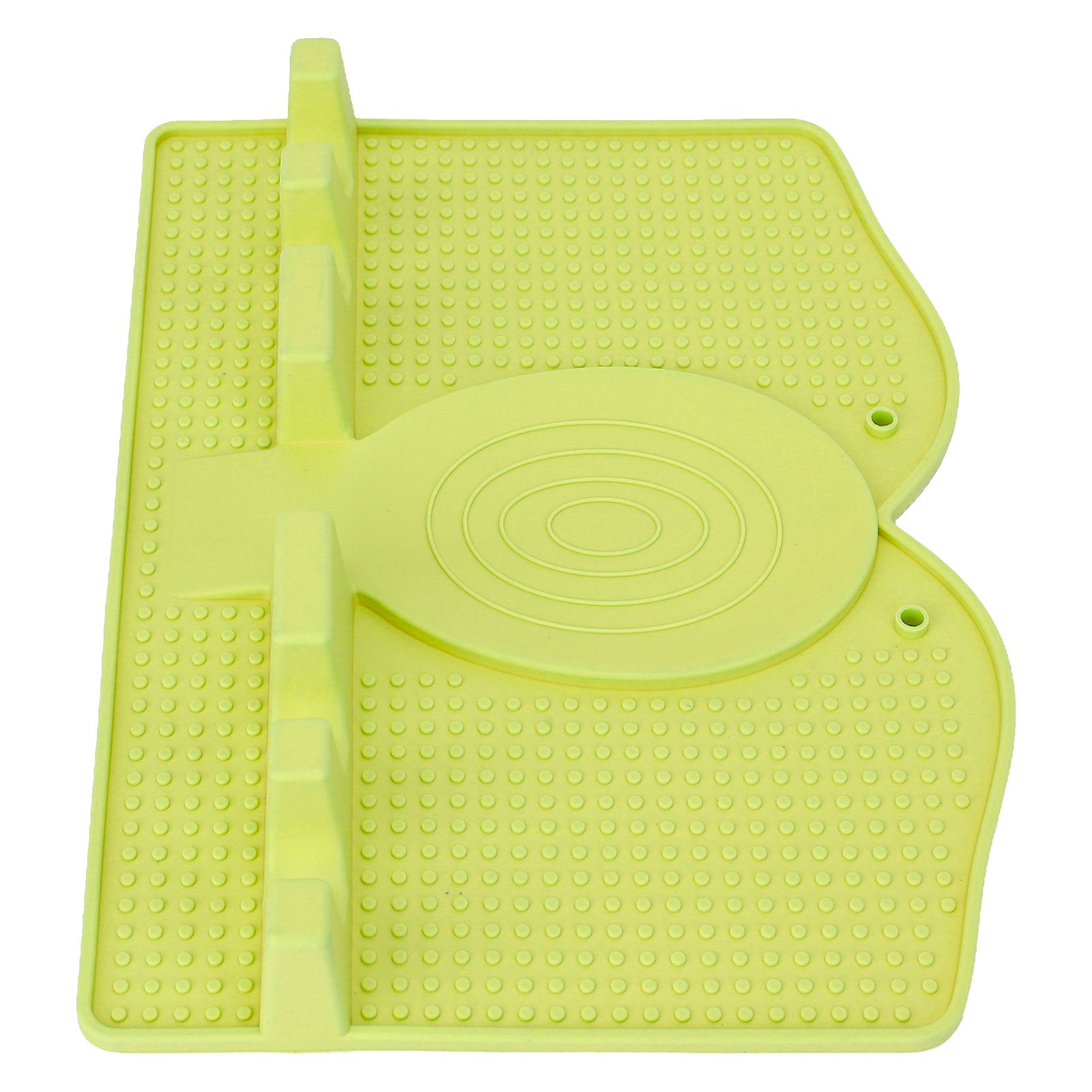 Silicone Utensil Rest Heat Resistant Non Slip Silicone Utensil Holder with Drip Pad for Kitchen Utensil Spoons Tongs Light Green - Image 4