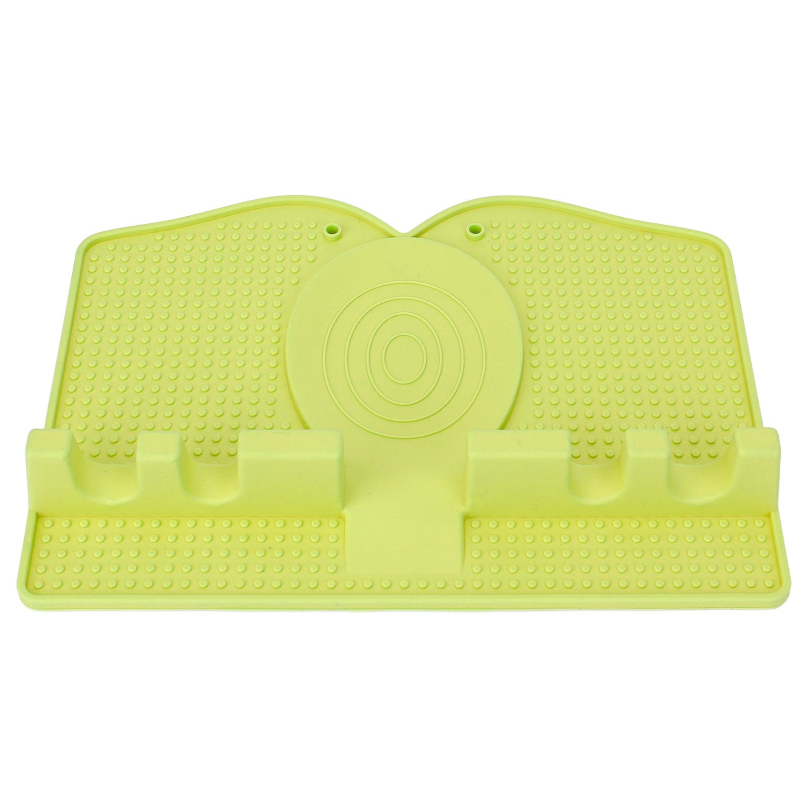 Silicone Utensil Rest Heat Resistant Non Slip Silicone Utensil Holder with Drip Pad for Kitchen Utensil Spoons Tongs Light Green - Image 6