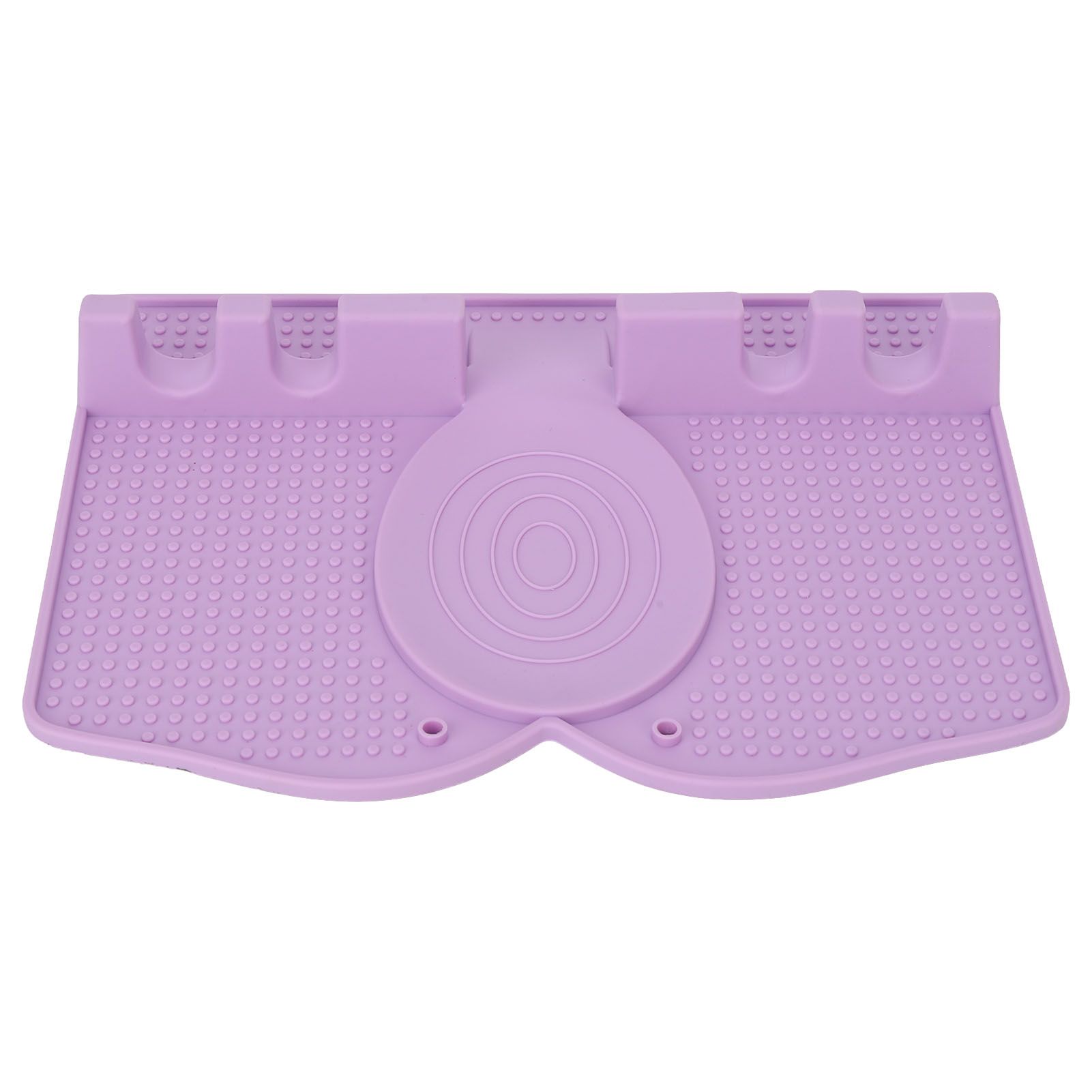 Silicone Utensil Rest Heat Resistant Non Slip Silicone Utensil Holder with Drip Pad for Kitchen Utensil Spoons Tongs Light Purple - Image 1