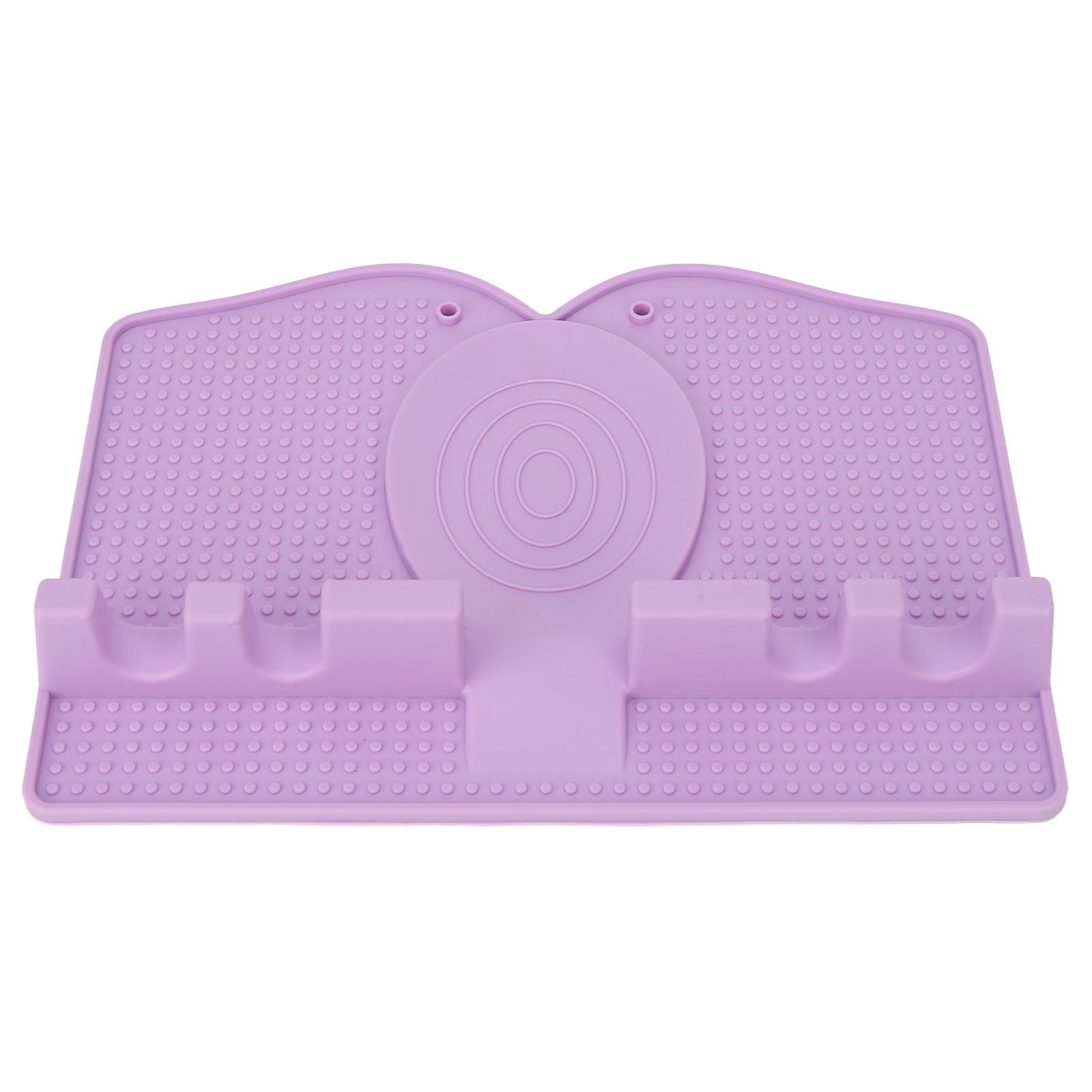 Silicone Utensil Rest Heat Resistant Non Slip Silicone Utensil Holder with Drip Pad for Kitchen Utensil Spoons Tongs Light Purple - Image 6