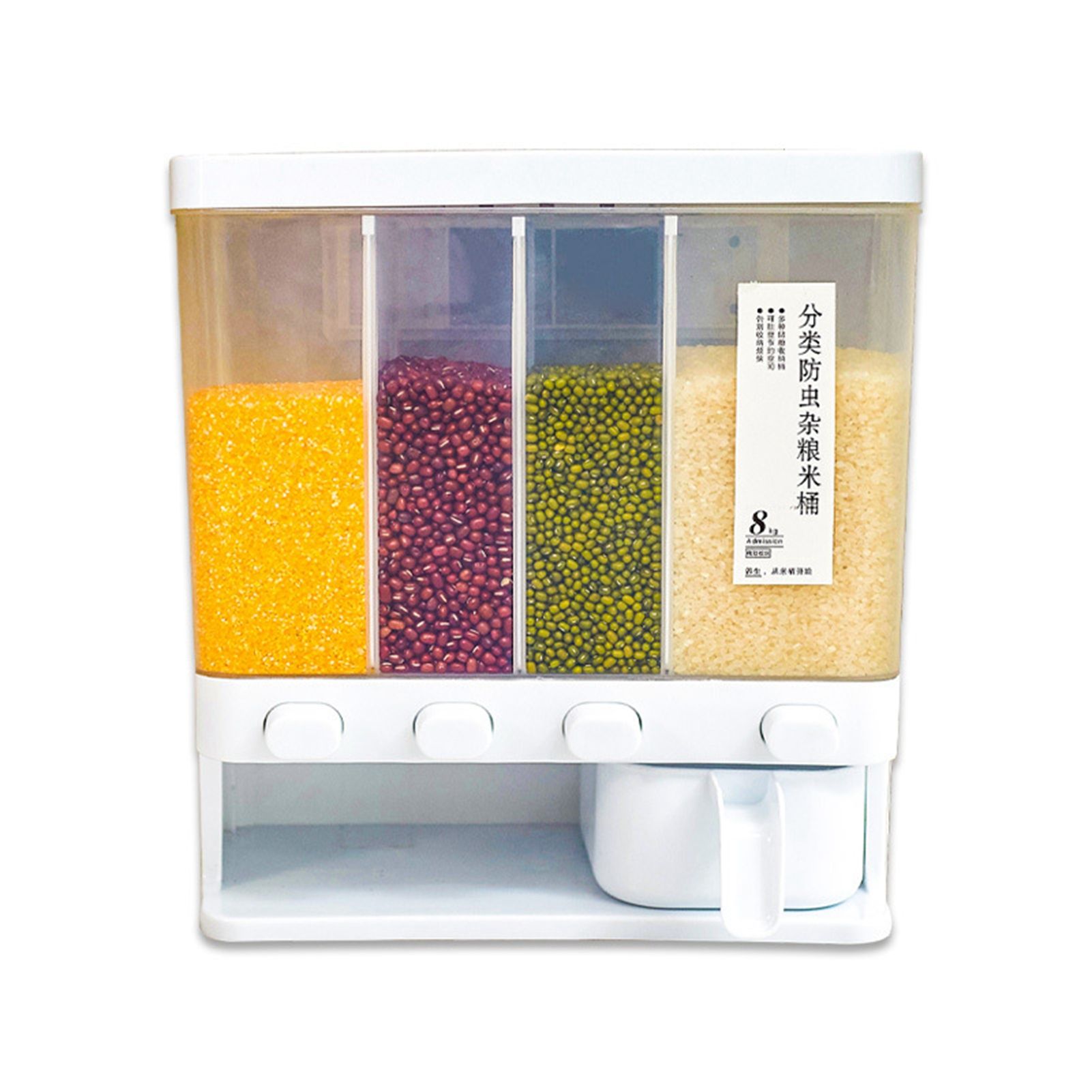 Storage Box Transparent Classification Press Button Removable Cover Storage Tanks for Kitchen - Image 1