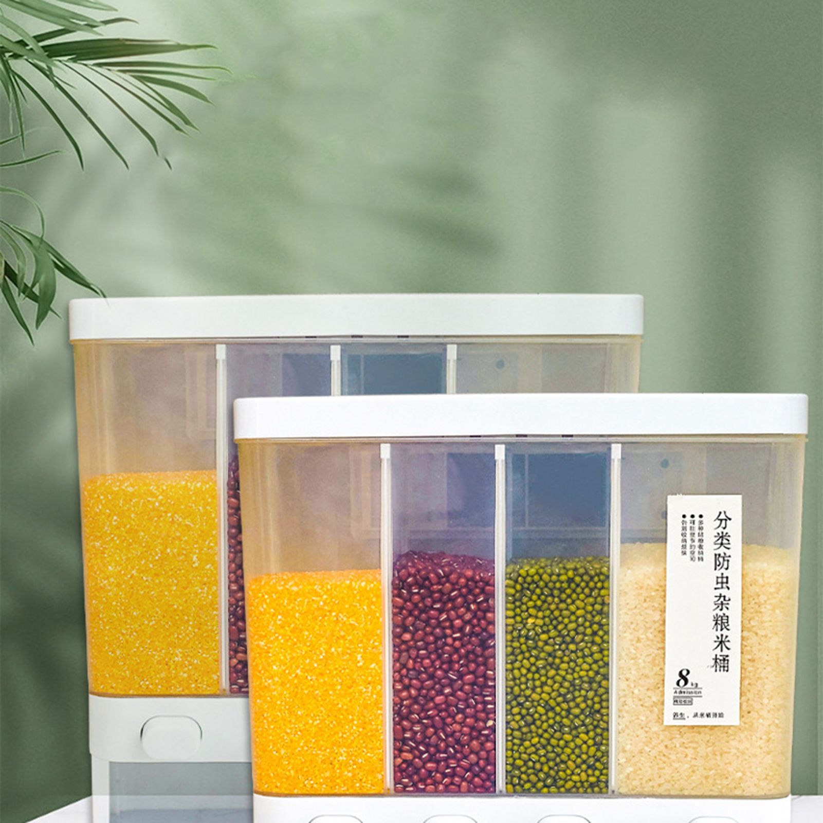 Storage Box Transparent Classification Press Button Removable Cover Storage Tanks for Kitchen - Image 2