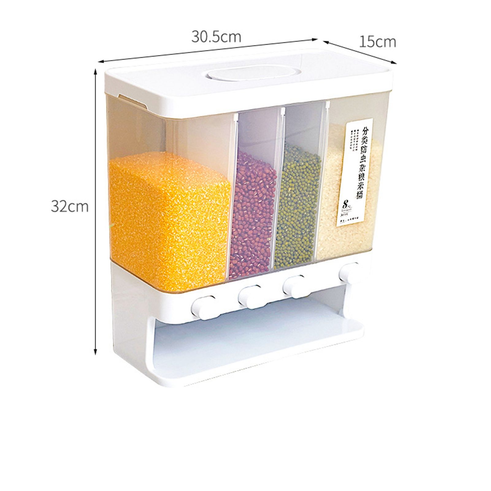 Storage Box Transparent Classification Press Button Removable Cover Storage Tanks for Kitchen - Image 3