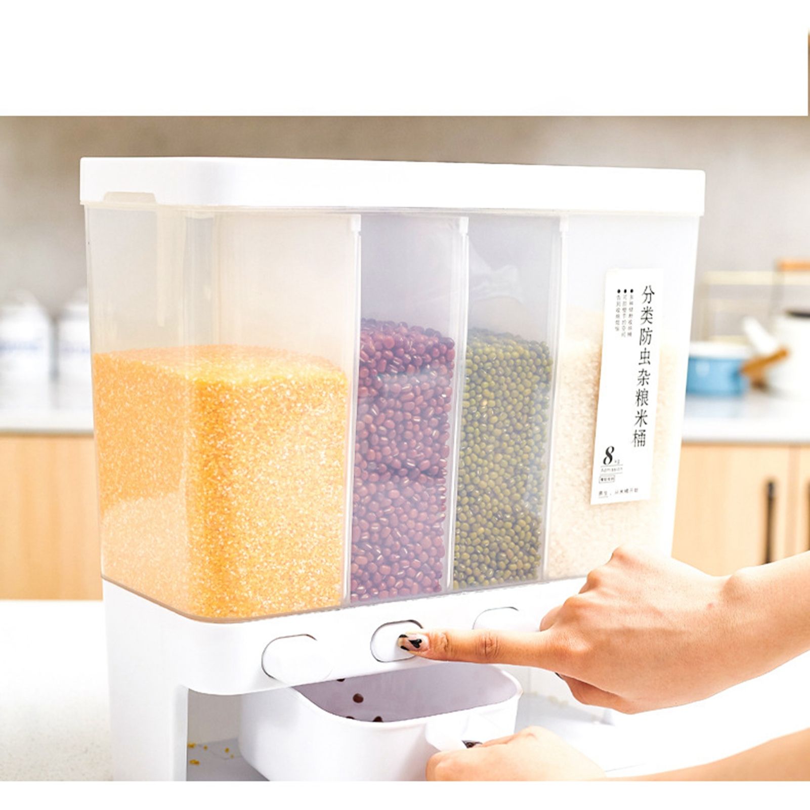 Storage Box Transparent Classification Press Button Removable Cover Storage Tanks for Kitchen - Image 5