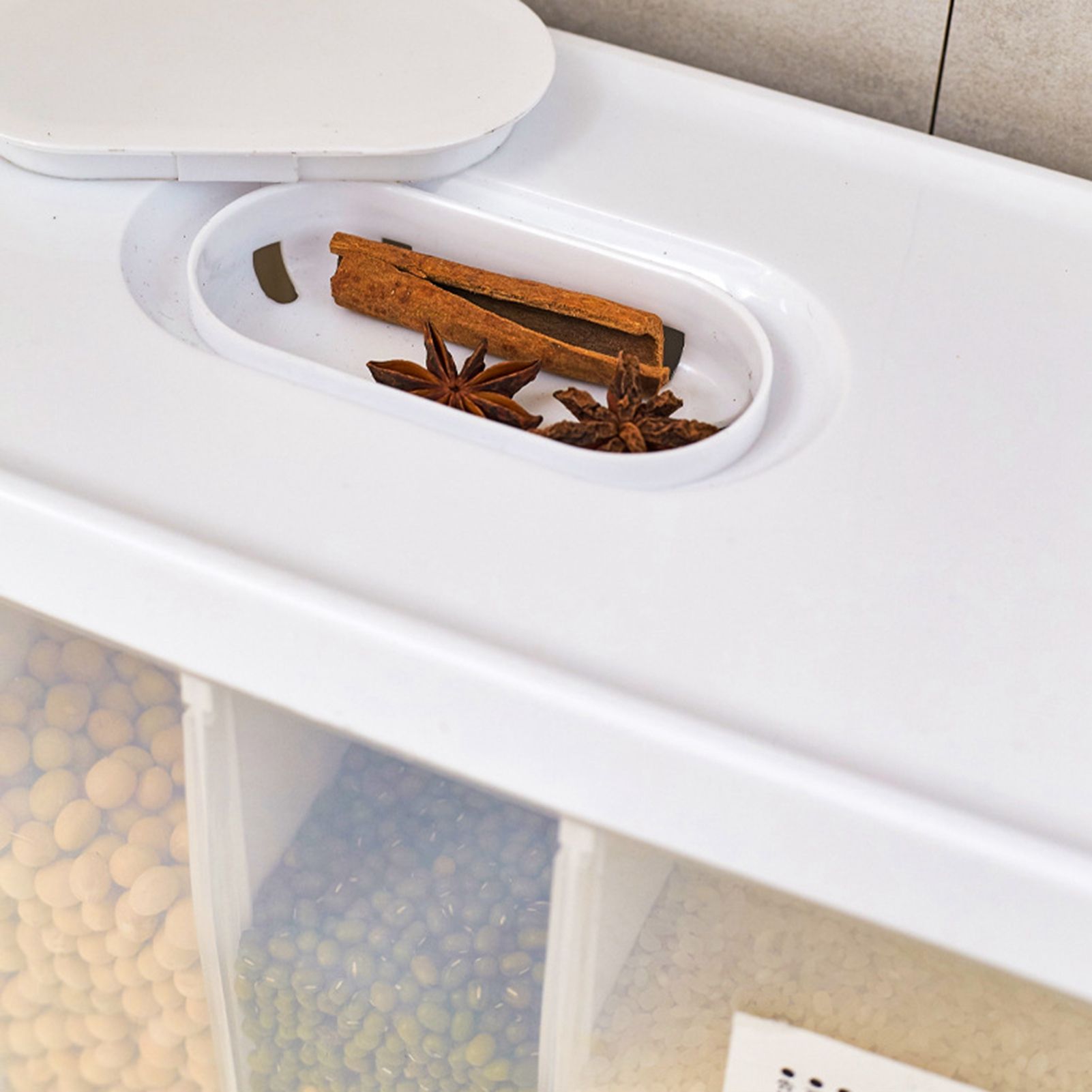 Storage Box Transparent Classification Press Button Removable Cover Storage Tanks for Kitchen - Image 8