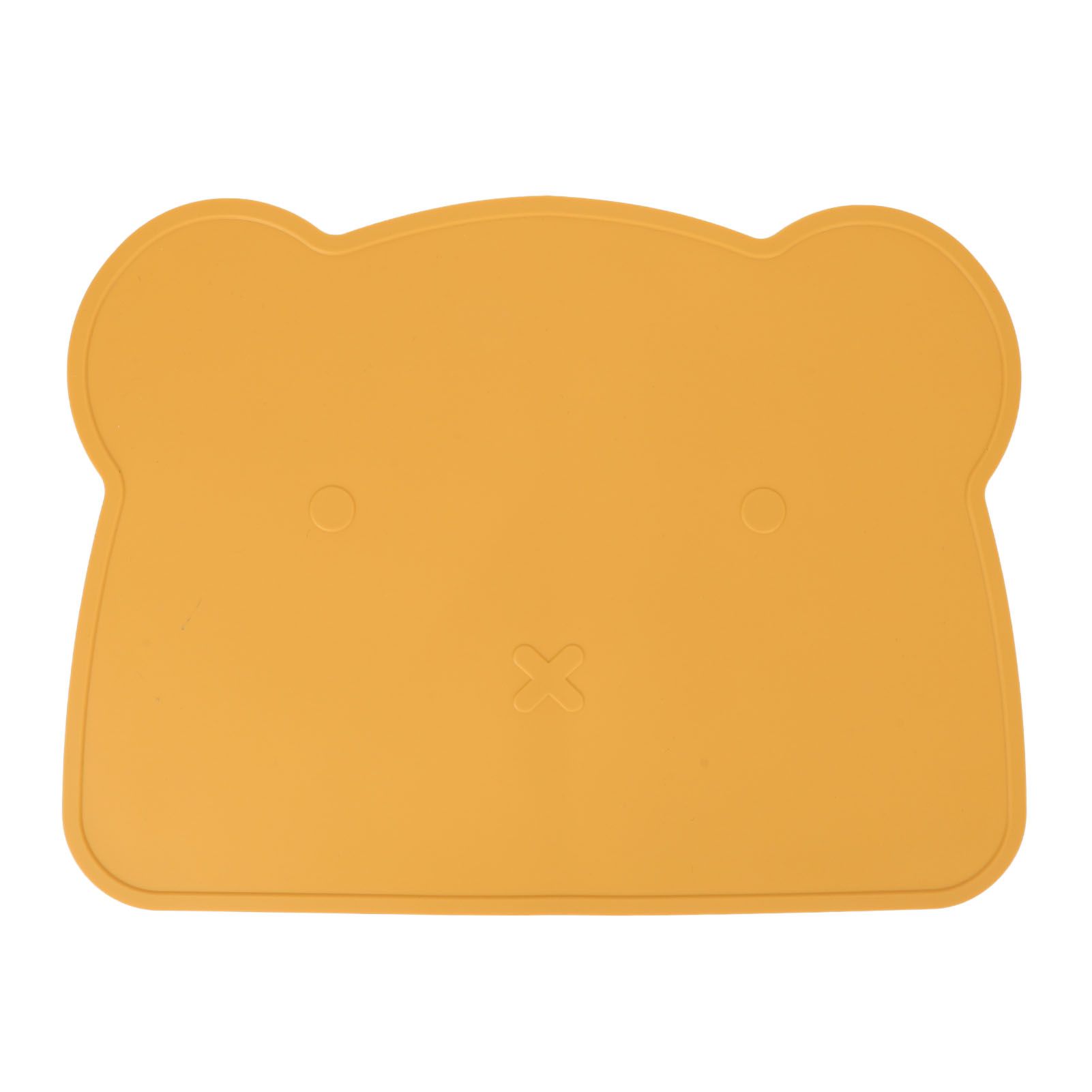 Silicone Placemat Thicken Heat Insulation Anti Slip Soft Elastic Silicone Bear Placemat for Home Hotel Restaurant Yellow - Image 1