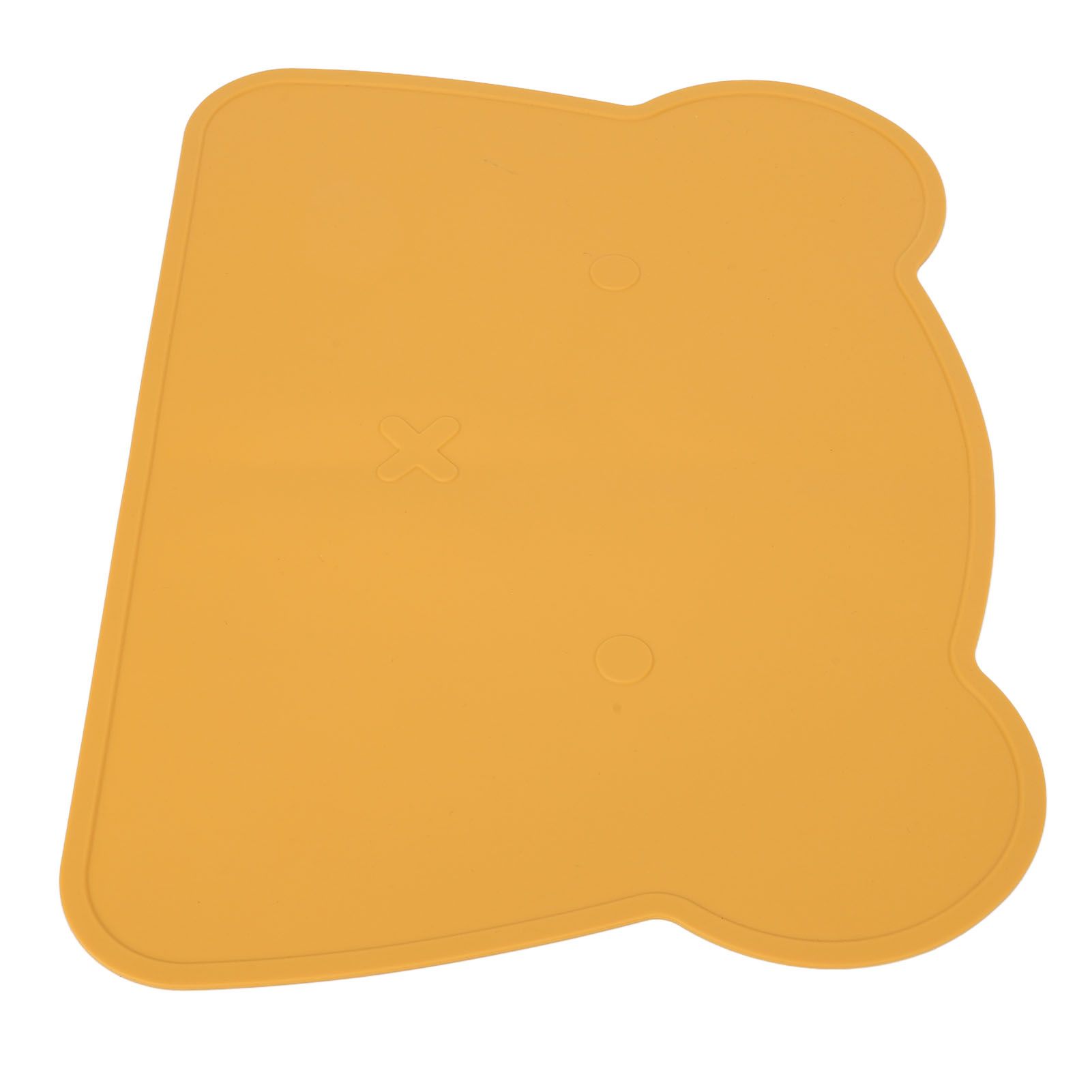 Silicone Placemat Thicken Heat Insulation Anti Slip Soft Elastic Silicone Bear Placemat for Home Hotel Restaurant Yellow - Image 2
