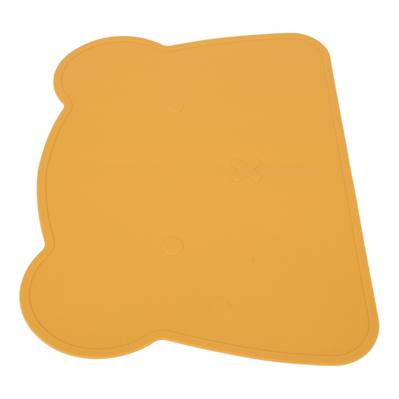 Silicone Placemat Thicken Heat Insulation Anti Slip Soft Elastic Silicone Bear Placemat for Home Hotel Restaurant Yellow - Image 3