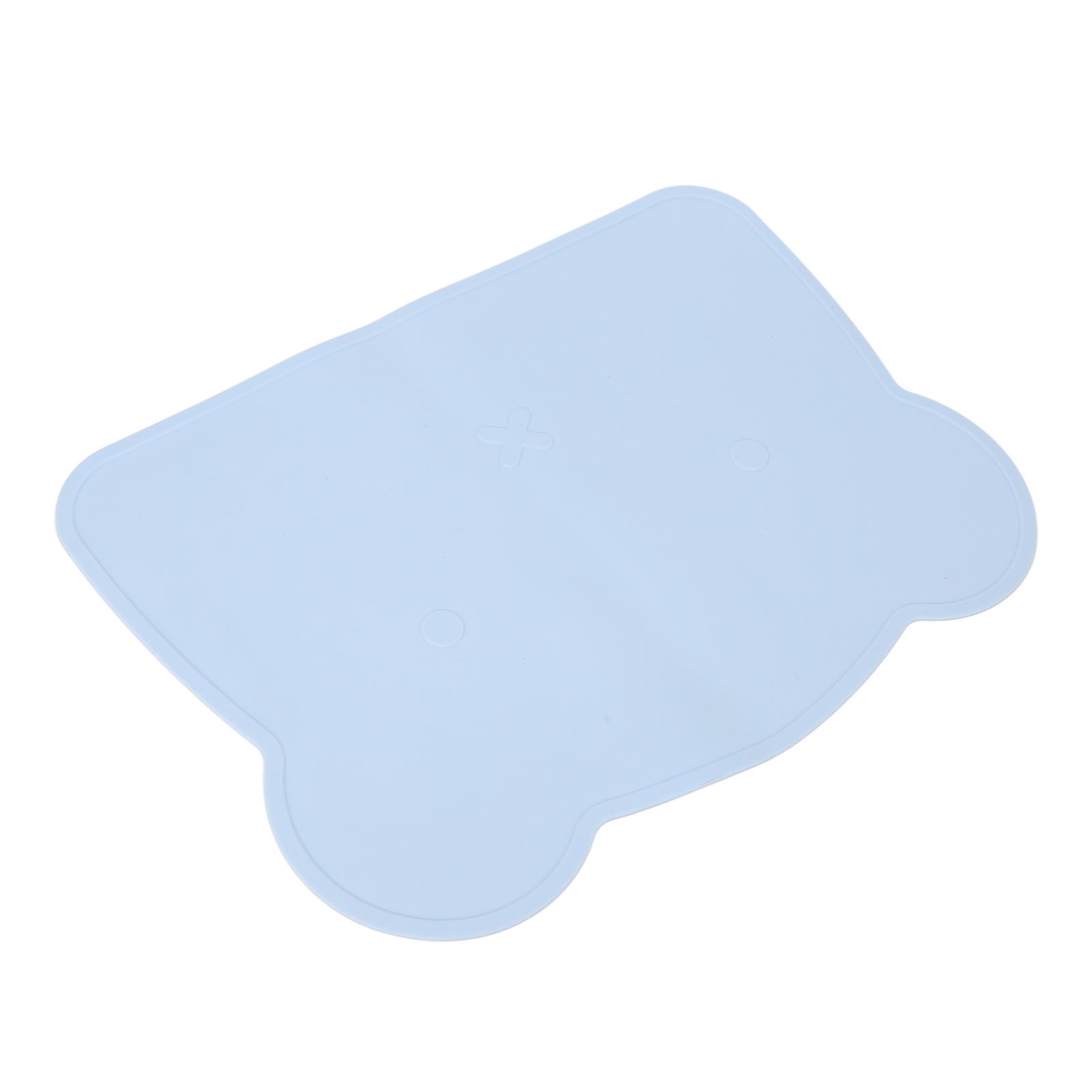 Silicone Placemat Thicken Heat Insulation Anti Slip Soft Elastic Silicone Bear Placemat for Home Hotel Restaurant Blue - Image 3