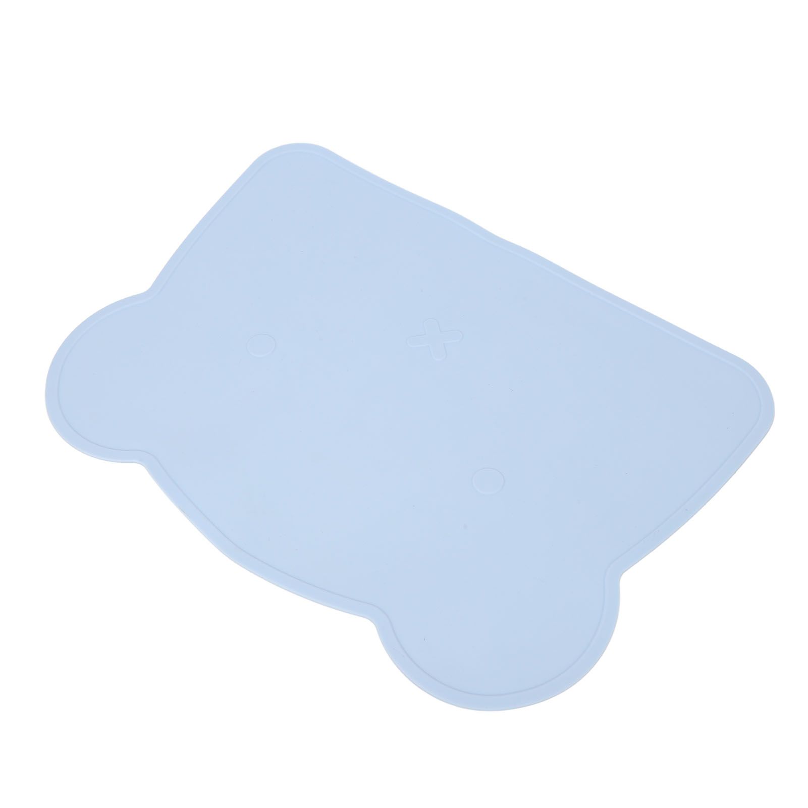 Silicone Placemat Thicken Heat Insulation Anti Slip Soft Elastic Silicone Bear Placemat for Home Hotel Restaurant Blue - Image 4