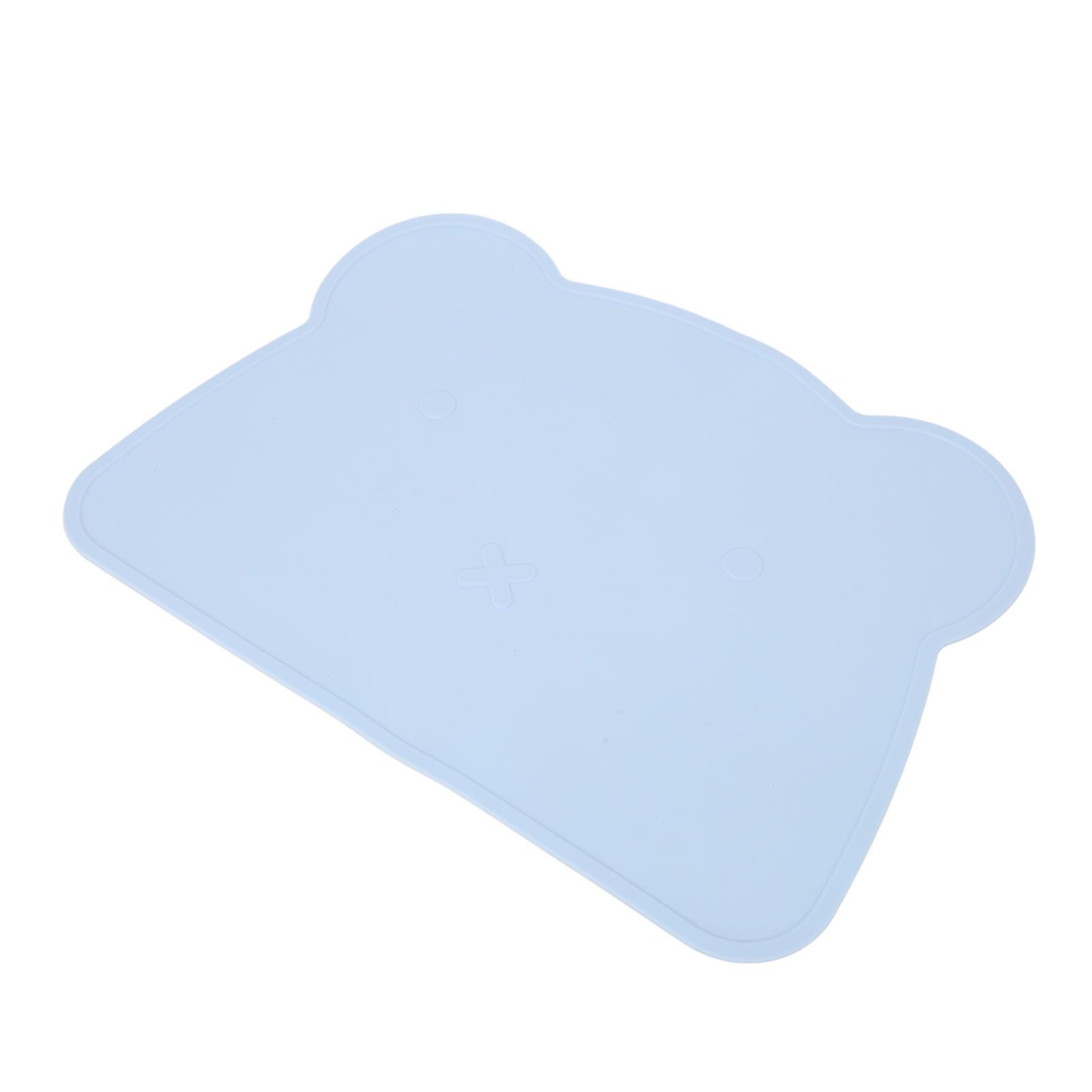 Silicone Placemat Thicken Heat Insulation Anti Slip Soft Elastic Silicone Bear Placemat for Home Hotel Restaurant Blue - Image 7