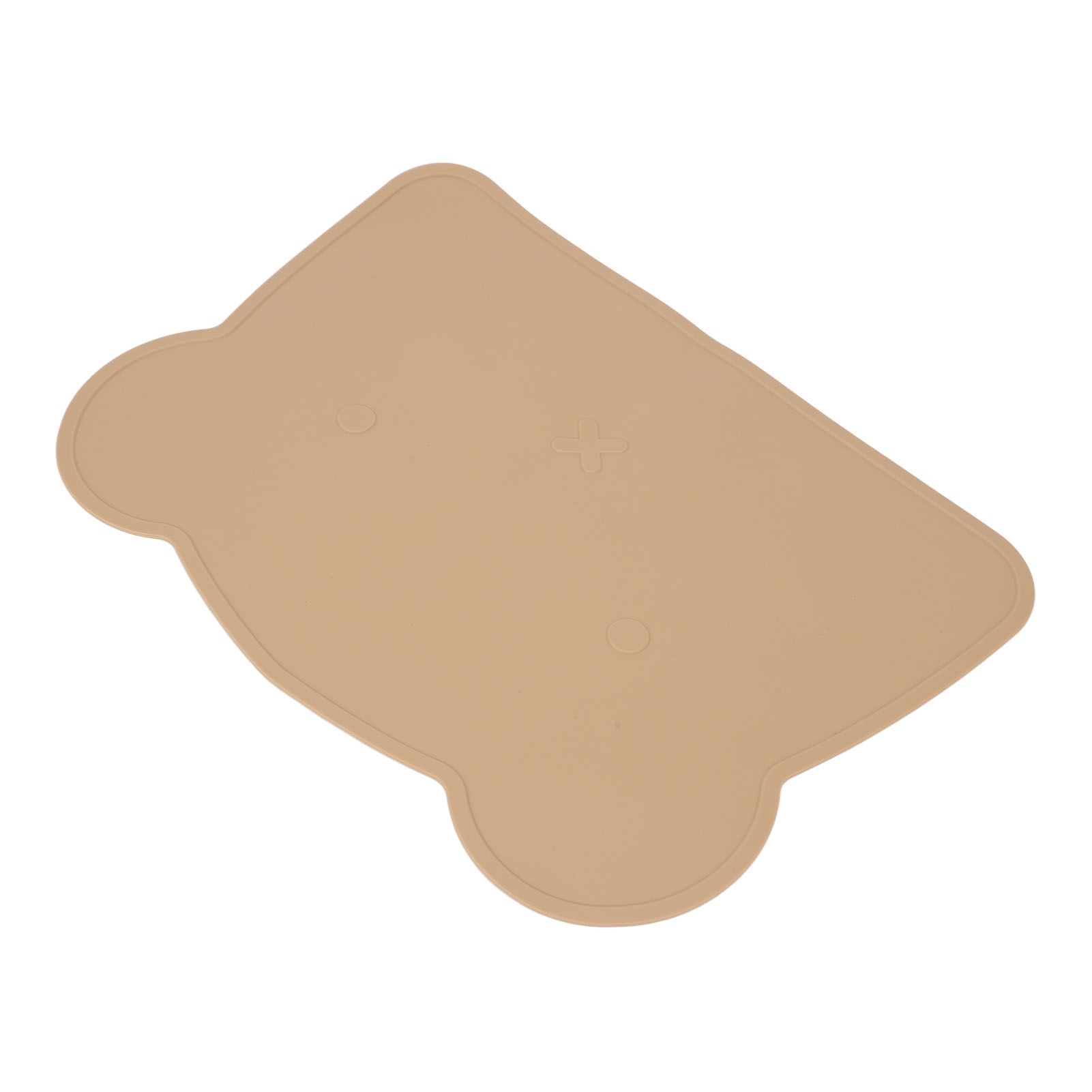 Silicone Placemat Thicken Heat Insulation Anti Slip Soft Elastic Silicone Bear Placemat for Home Hotel Restaurant Brown - Image 2
