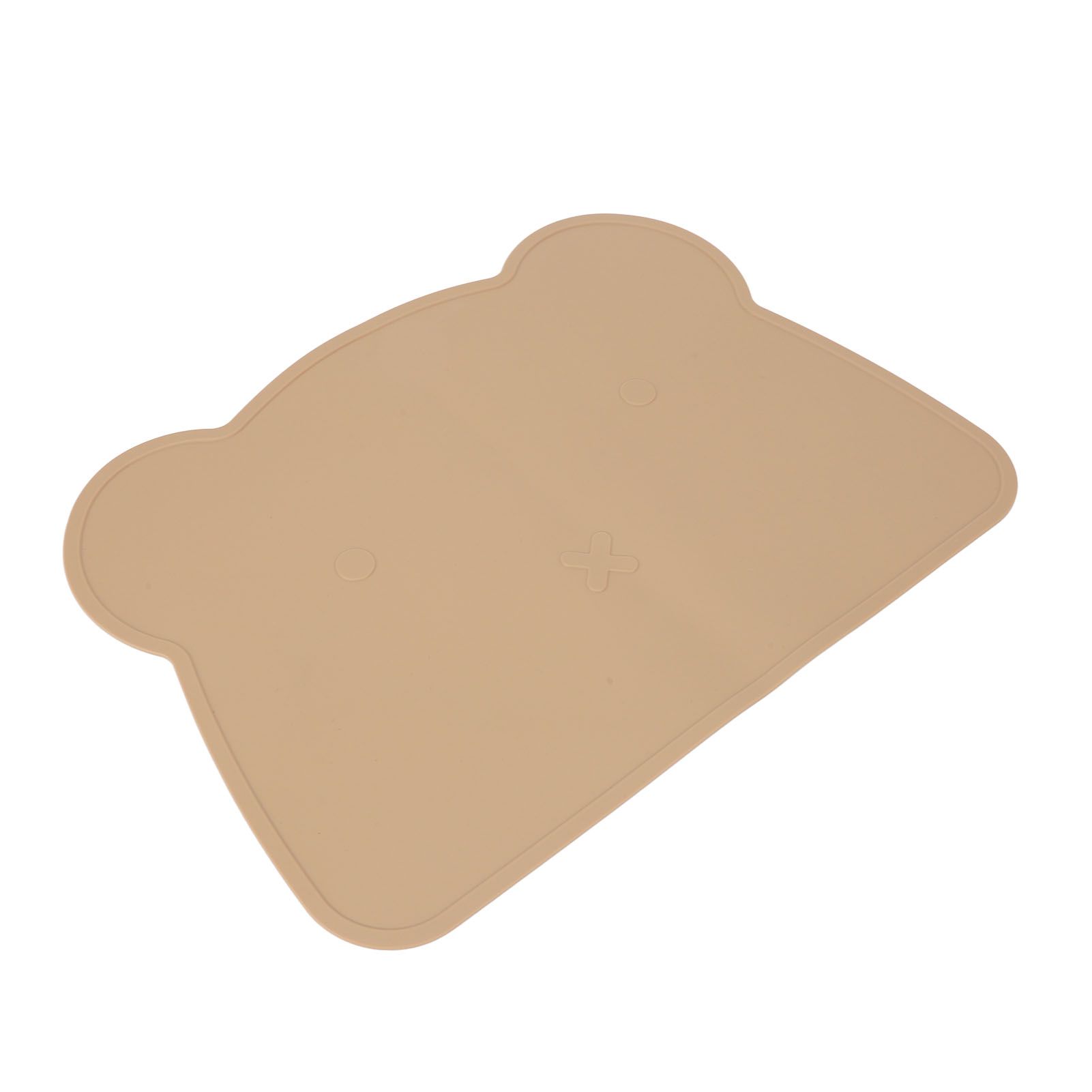 Silicone Placemat Thicken Heat Insulation Anti Slip Soft Elastic Silicone Bear Placemat for Home Hotel Restaurant Brown - Image 5