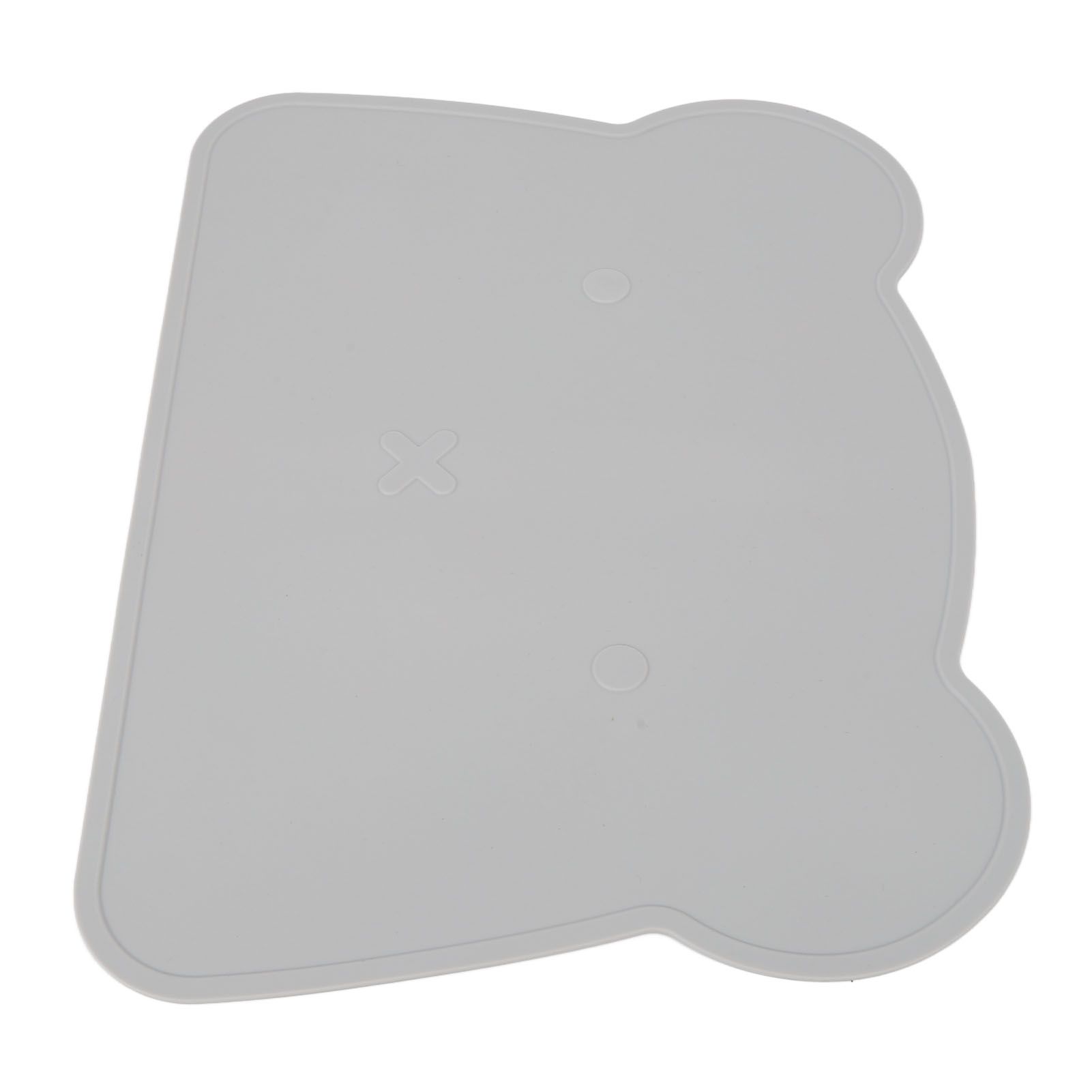 Silicone Placemat Thicken Heat Insulation Anti Slip Soft Elastic Silicone Bear Placemat for Home Hotel Restaurant Grey - Image 3