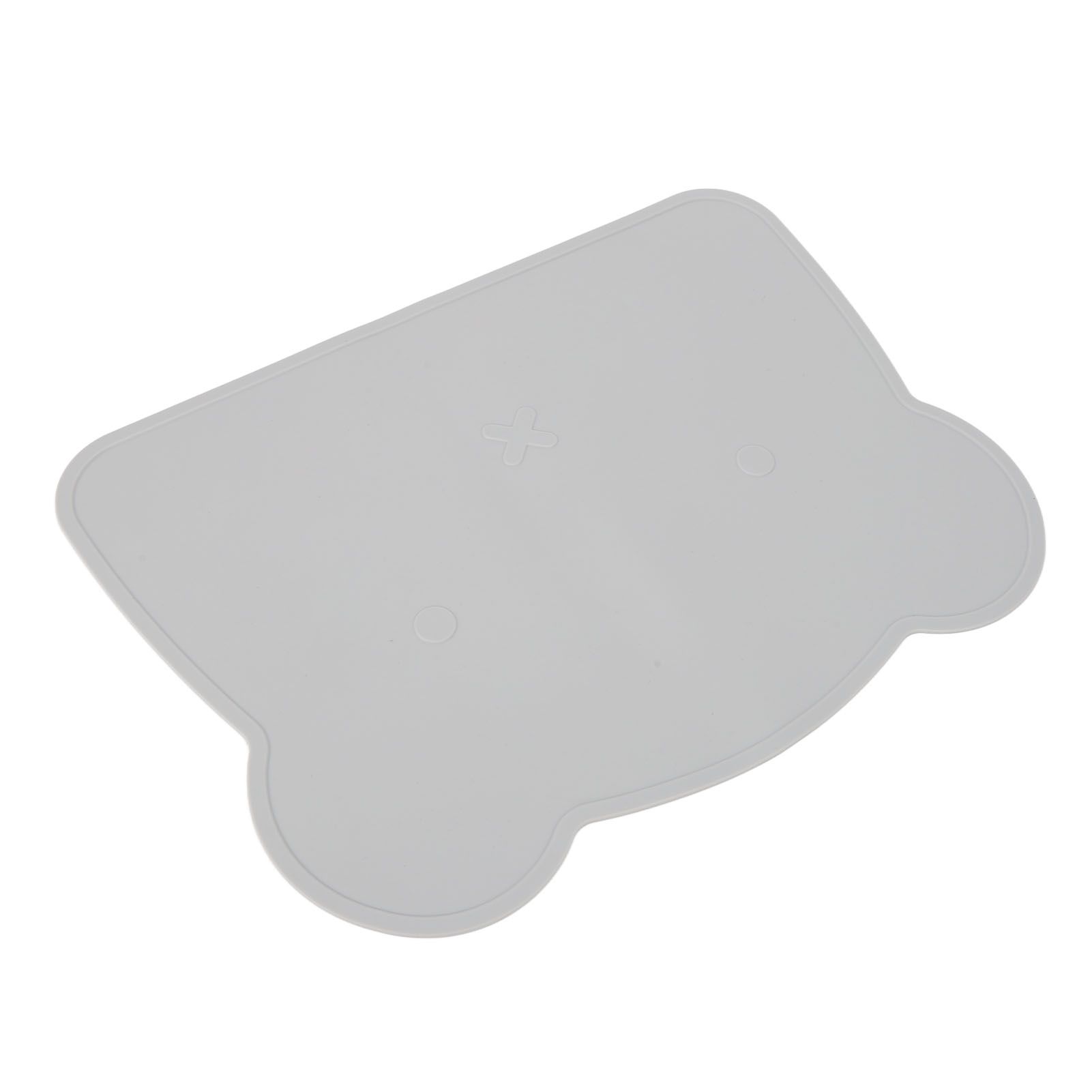 Silicone Placemat Thicken Heat Insulation Anti Slip Soft Elastic Silicone Bear Placemat for Home Hotel Restaurant Grey - Image 4