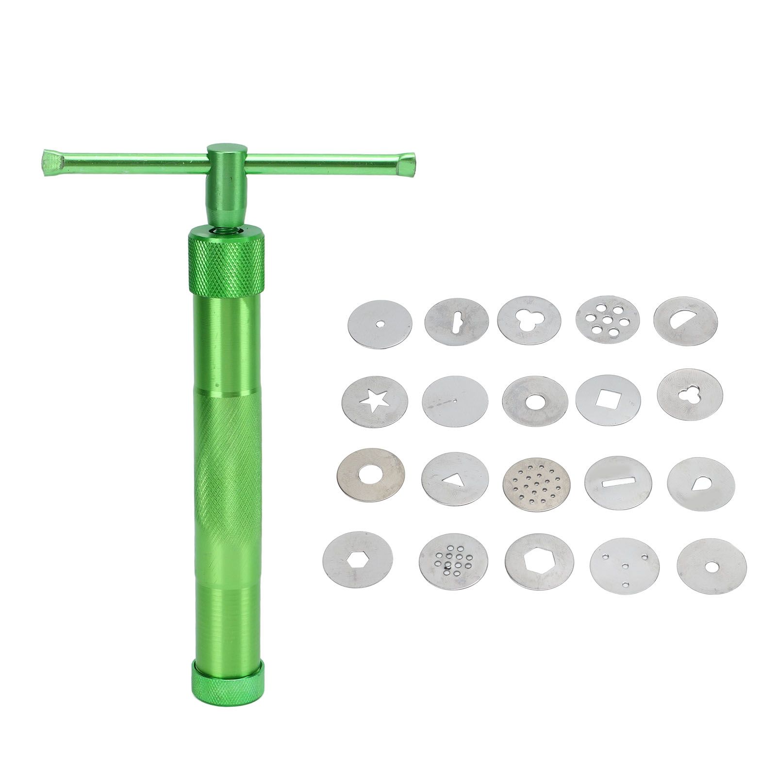 Sugar Paste Extruder Stainless Steel Pottery Clay Extruders Rotating Cake Fondant Decorating Tool Set - Image 1
