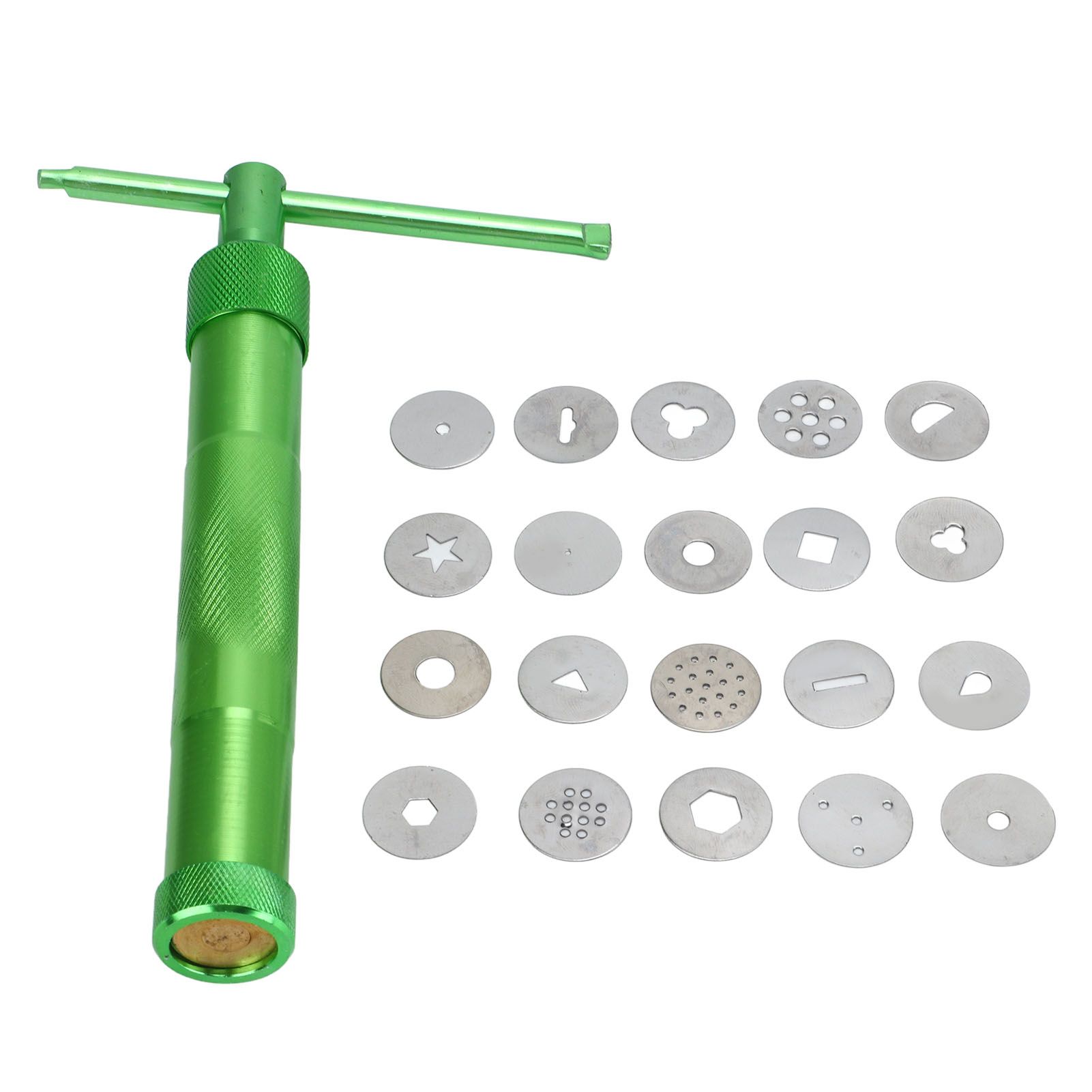 Sugar Paste Extruder Stainless Steel Pottery Clay Extruders Rotating Cake Fondant Decorating Tool Set - Image 2