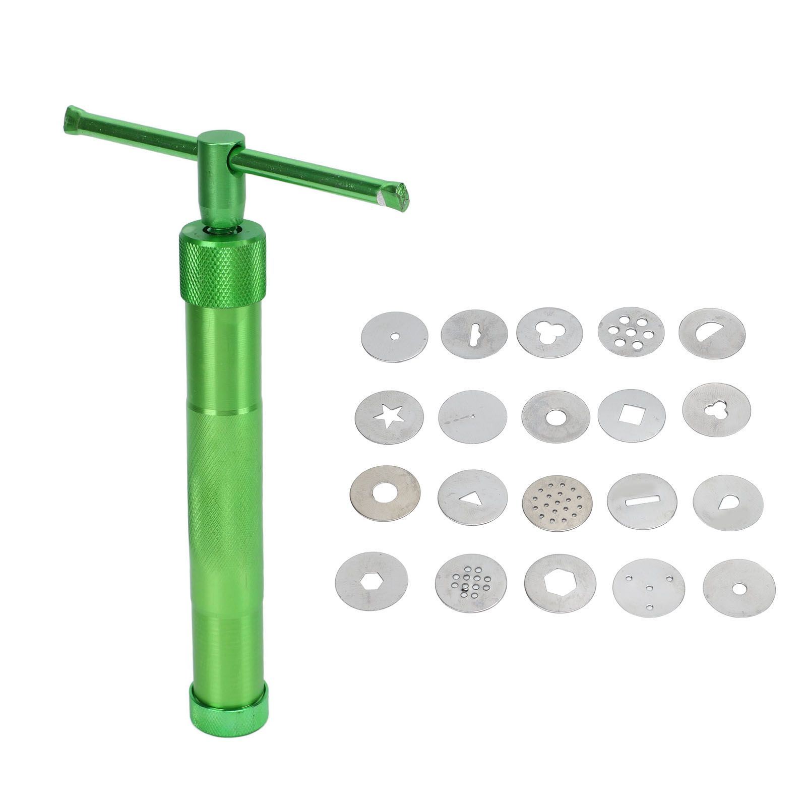 Sugar Paste Extruder Stainless Steel Pottery Clay Extruders Rotating Cake Fondant Decorating Tool Set - Image 3