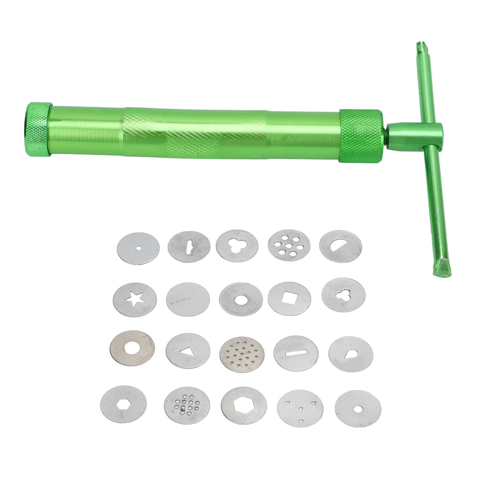 Sugar Paste Extruder Stainless Steel Pottery Clay Extruders Rotating Cake Fondant Decorating Tool Set - Image 4