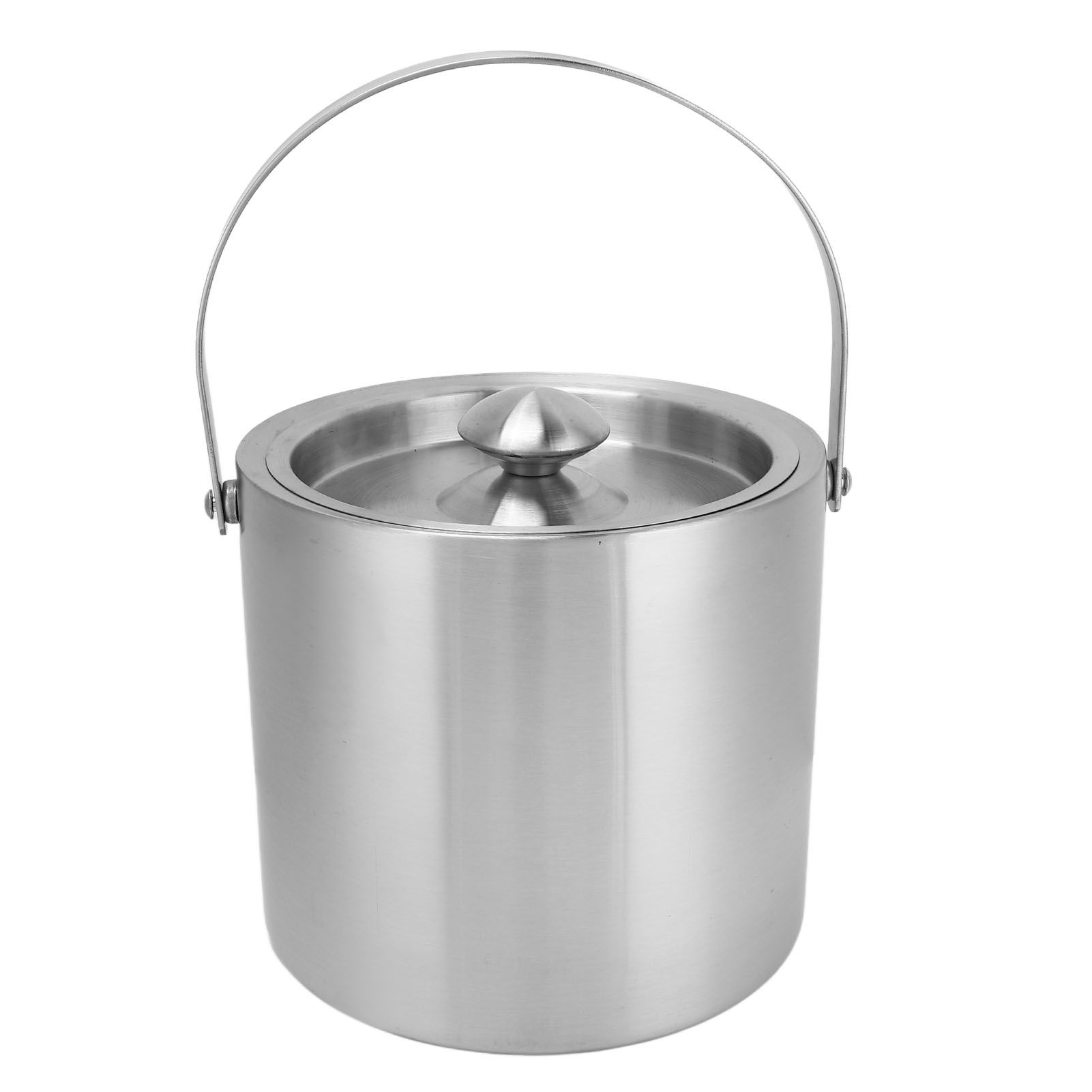 Ice Bucket Stainless Steel 3L Double Wall Insulated Ice Bucket with Lid for Beer Champagne - Image 1