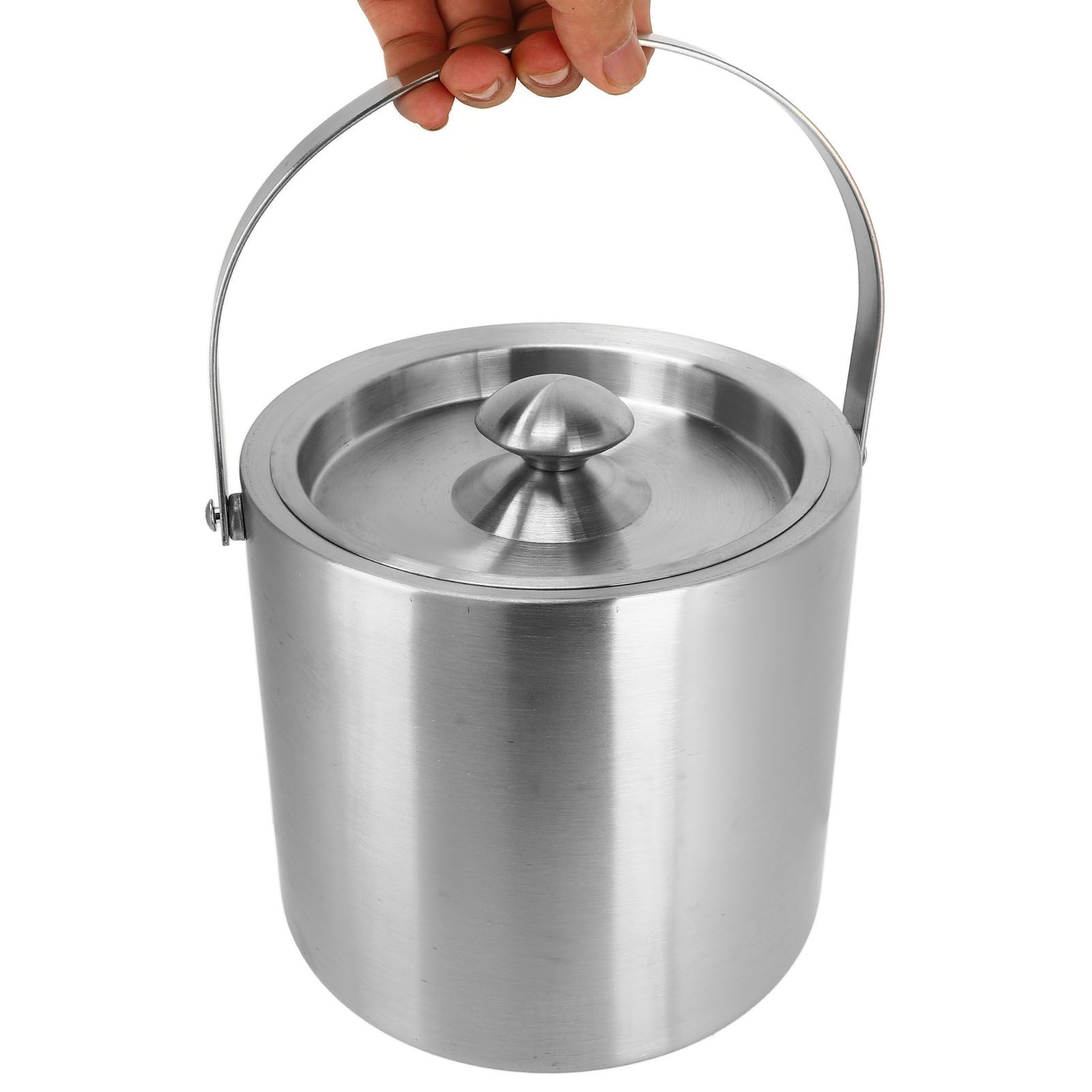 Ice Bucket Stainless Steel 3L Double Wall Insulated Ice Bucket with Lid for Beer Champagne - Image 3
