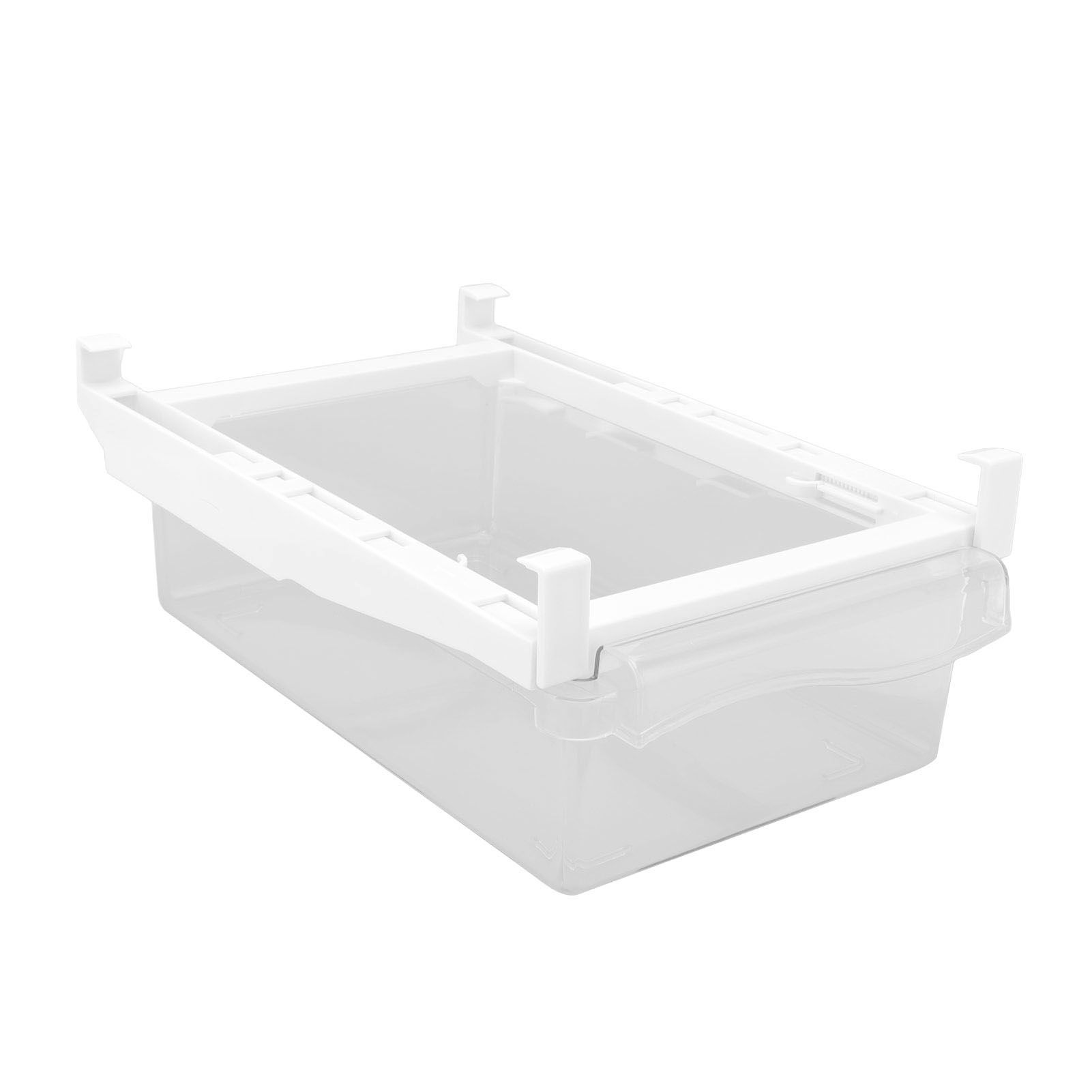 Refrigerator Organizer Bins Extended Handle Spring Lever BPA Free 1 Grid Hanging Fridge Drawer Organizer for Food Fruit Vegetable Box - Image 2