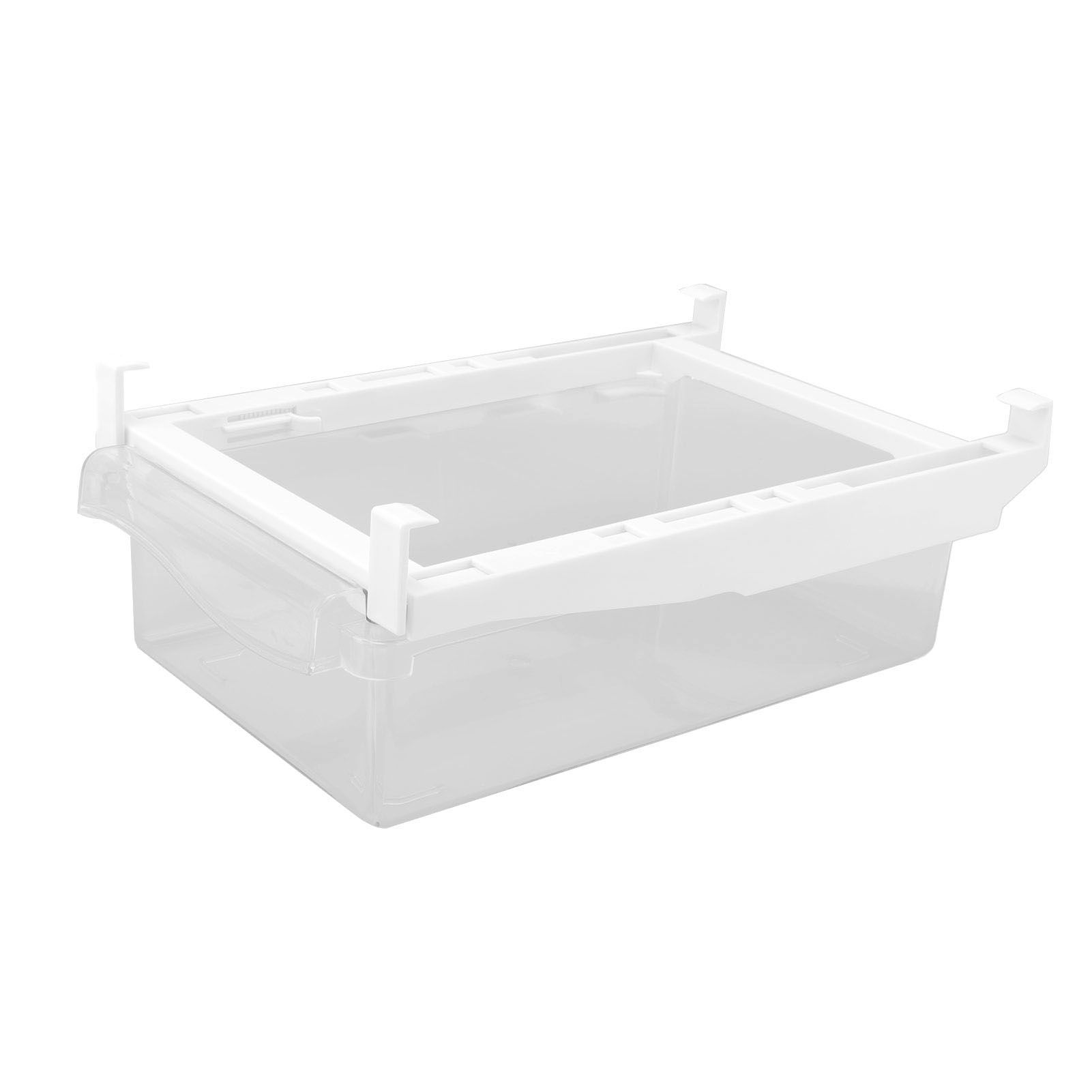 Refrigerator Organizer Bins Extended Handle Spring Lever BPA Free 1 Grid Hanging Fridge Drawer Organizer for Food Fruit Vegetable Box - Image 3