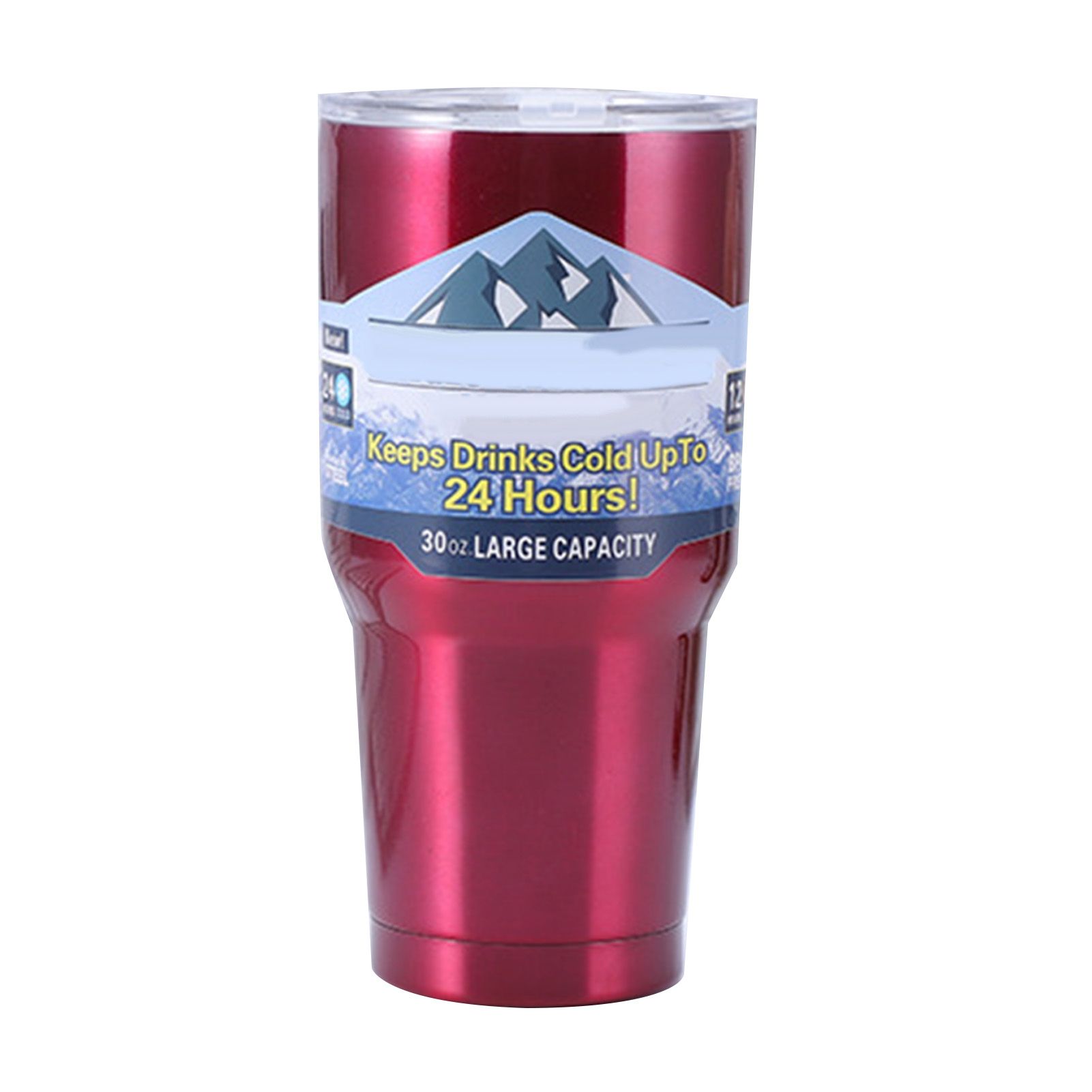 Insulated Tumbler 30oz Drink Cup Stainless Steel with Lid for Sports Camping Picnic Red - Image 1