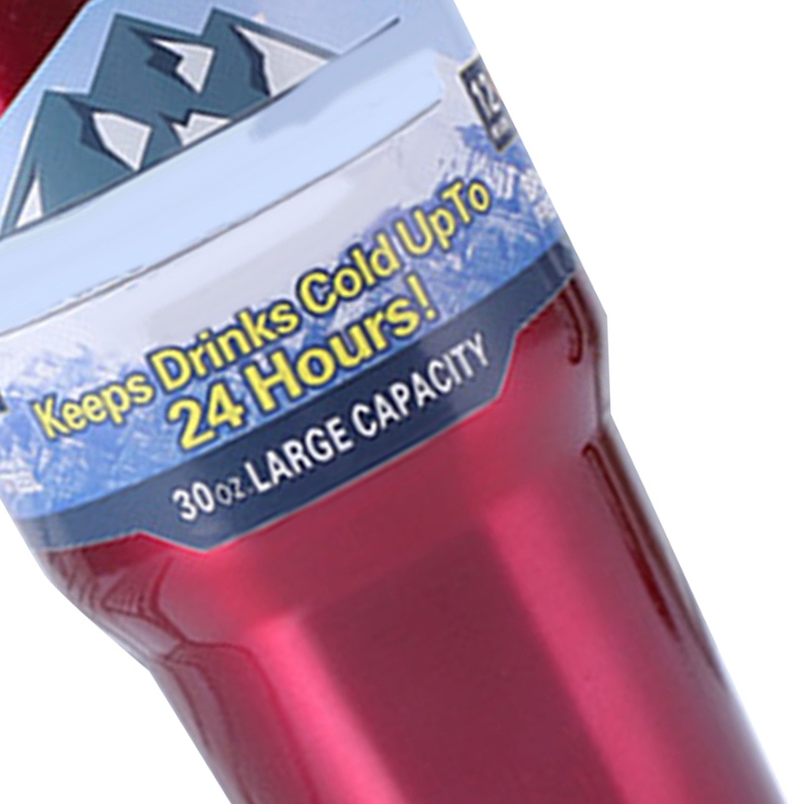 Insulated Tumbler 30oz Drink Cup Stainless Steel with Lid for Sports Camping Picnic Red - Image 3
